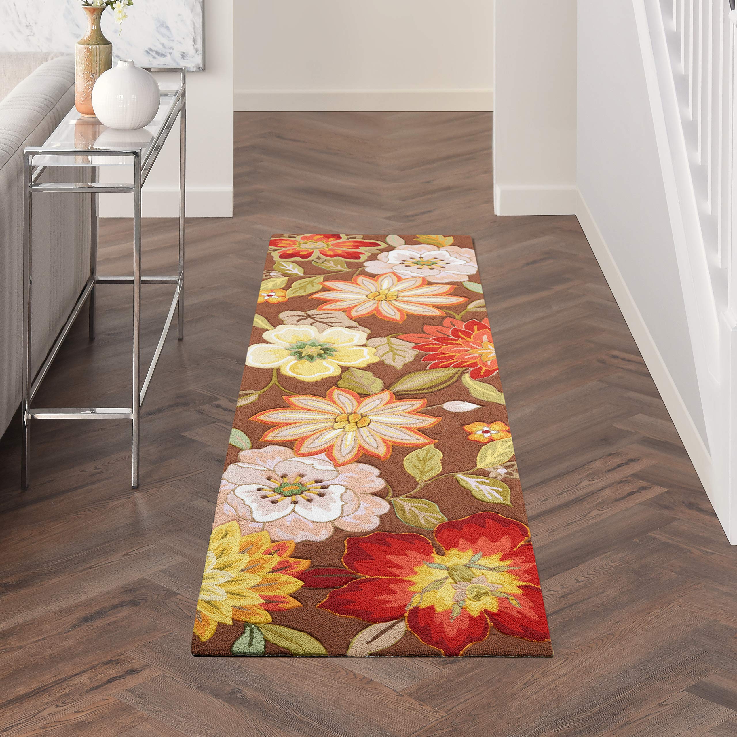 Nourison Fantasy Chocolate Runner Rug 2'3