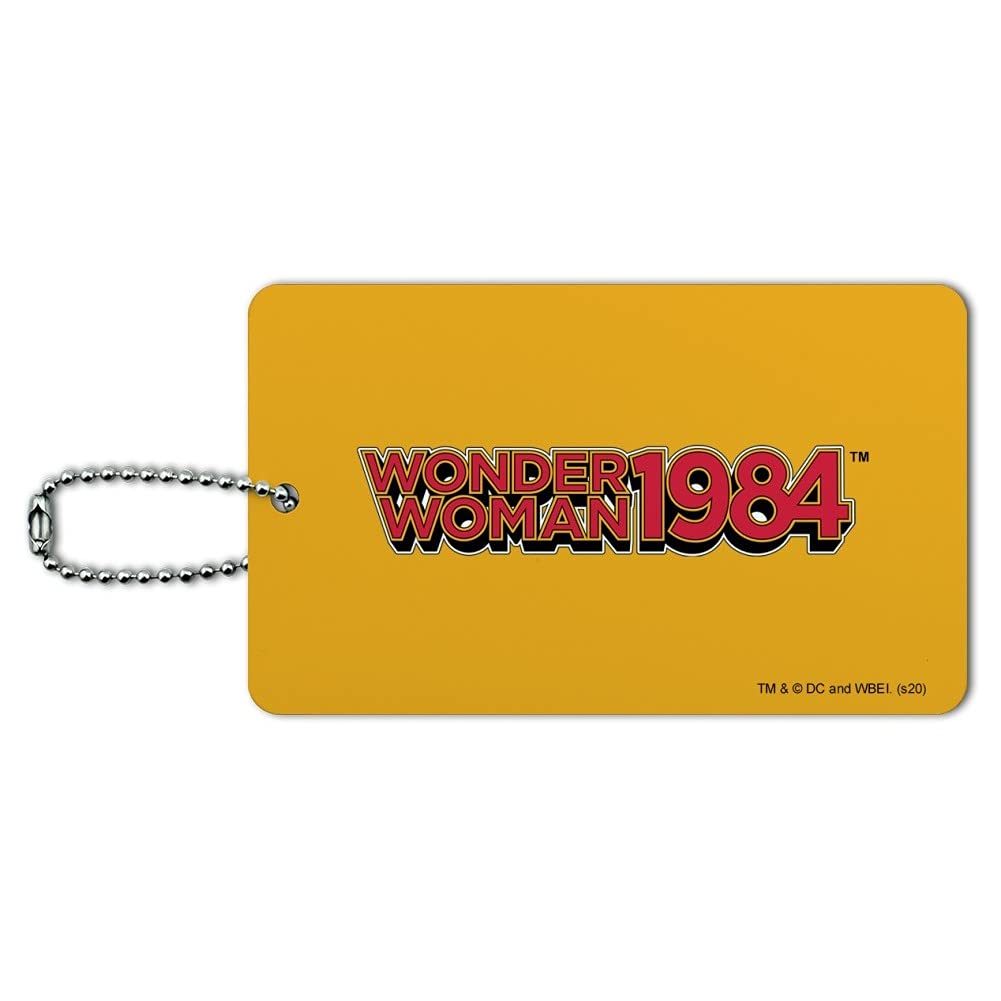 Wonder Woman 1984 Vintage Logo Luggage Tag - Durable Suitcase ID Card for Carry-On Bags - Perfect for Travel, Cosplay & Comic Con Events