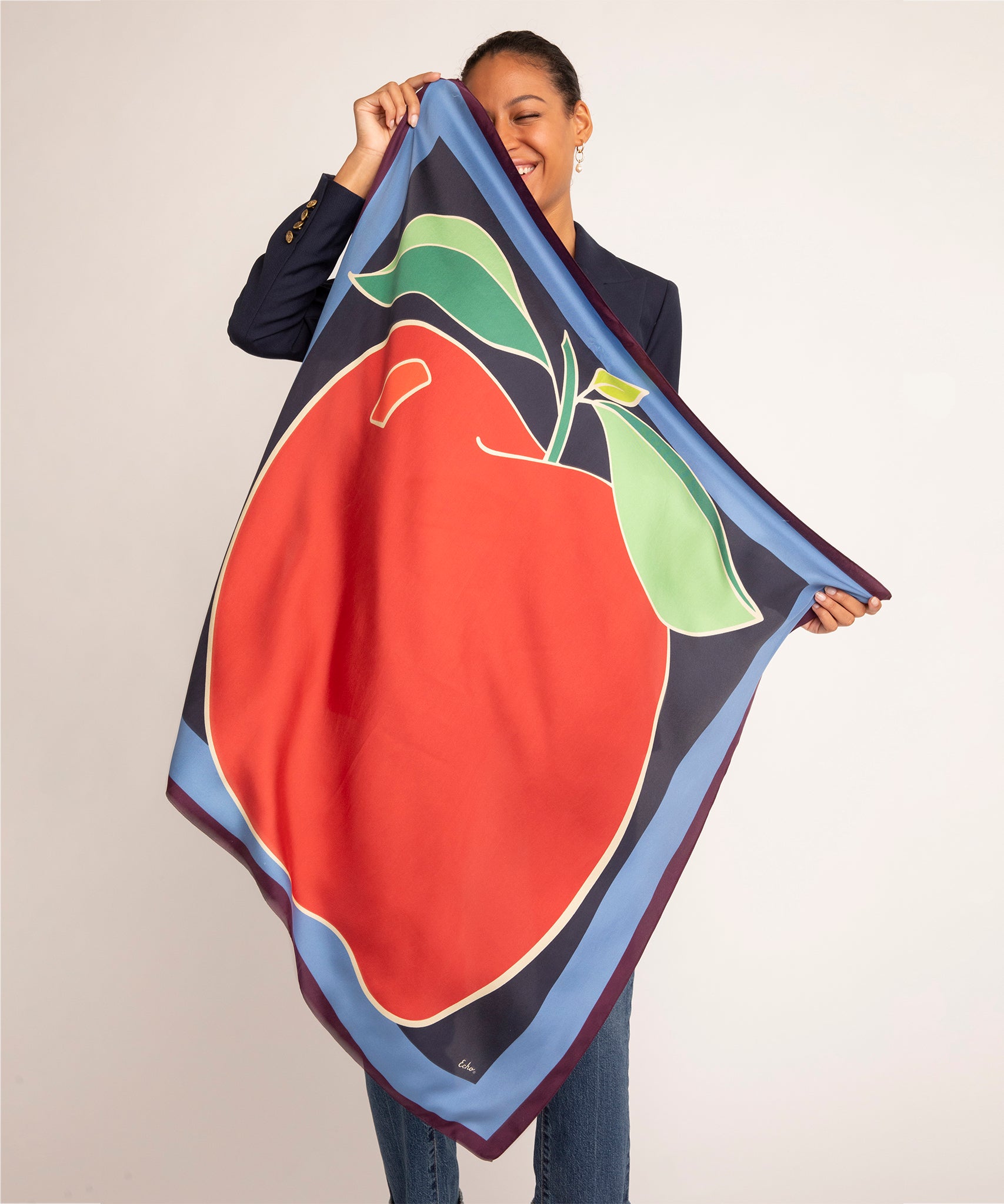 35 Inch Silk Square Scarf - The Big Apple Print Fashion Accessory for Women, Gift Wrapping, Home Decor & Travel Essentials
