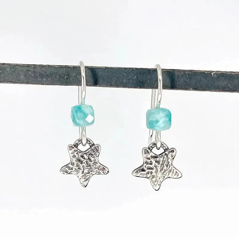 925 Sterling Silver & Natural Amazonite Dangle Earrings for Women | Elegant Jewelry Gift for Birthday, Wedding & Everyday Wear