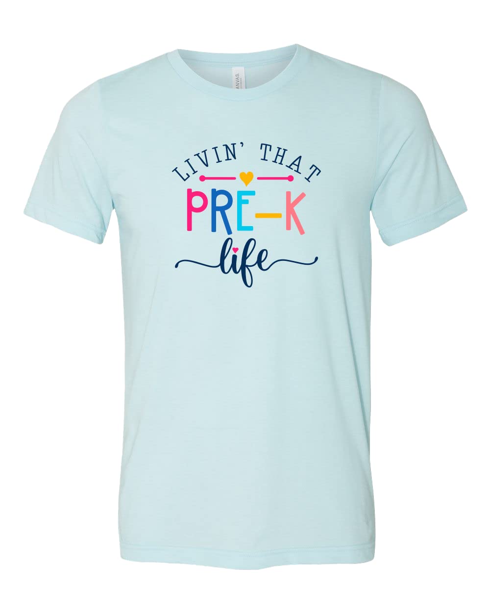 Livin That Preschool Life T-Shirt - Back to School Teacher Shirt - Inspirational Educator Apparel - Teach Love Inspire Top - First Grade Teacher Gift - Perfect for Classroom, Teacher Appreciation Week & School Events