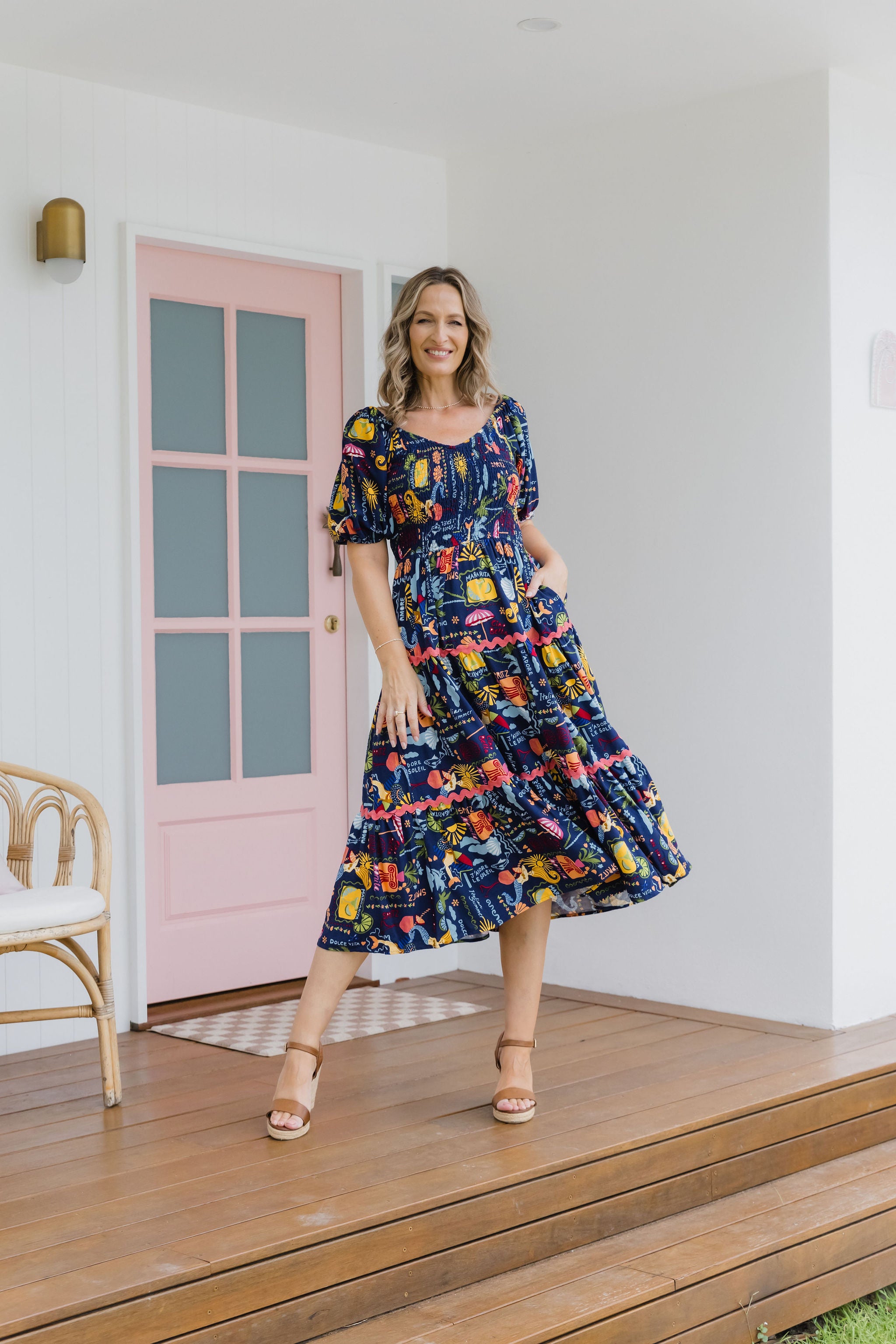 Peri Midi Dress - Flowy Euro Summer Dress for Women | Perfect for Beach Vacations, Date Nights & Summer Parties