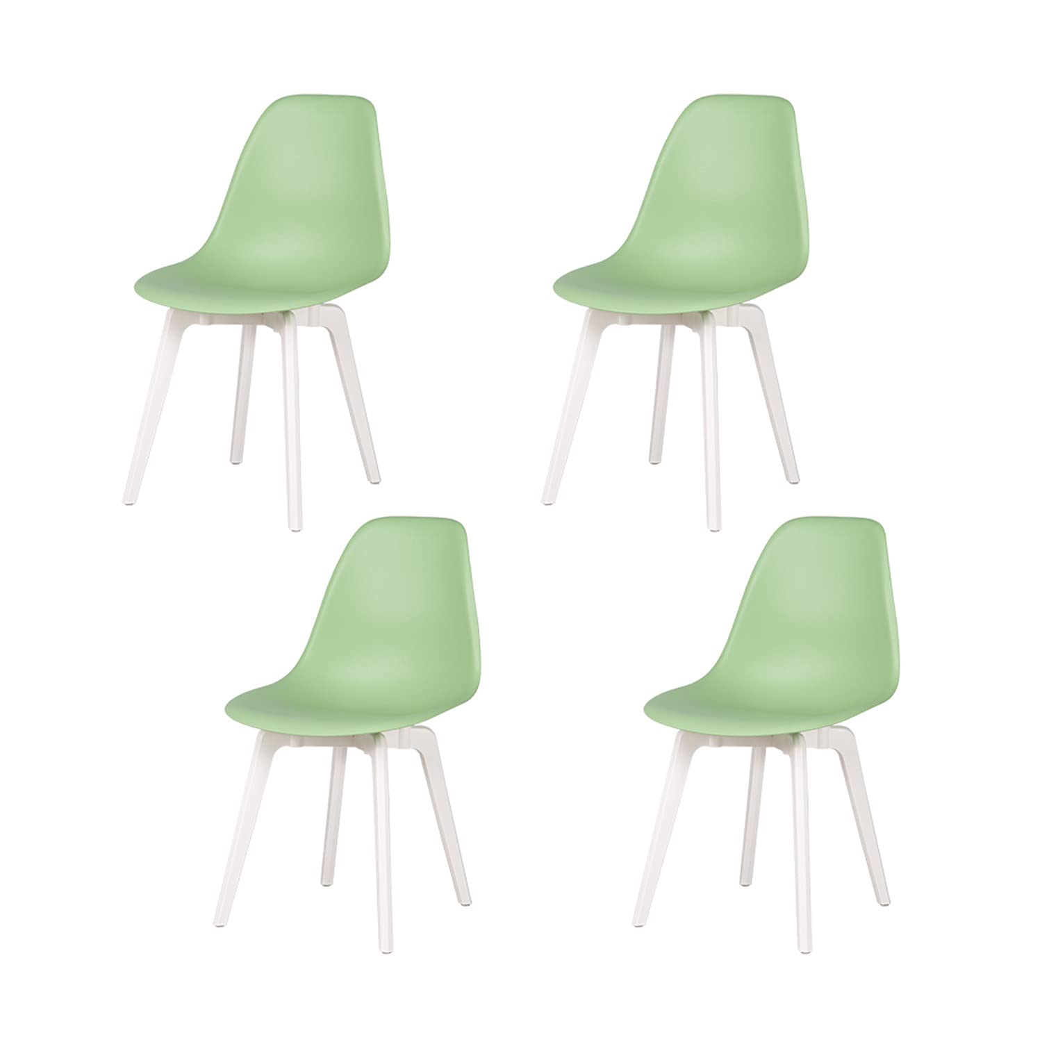 Lagoon Furniture Toppy Heron D Dining Chairs - Set of 4 Mint Green Modern Kitchen Chairs for Dining Room, Kitchen, and Outdoor Patio Use