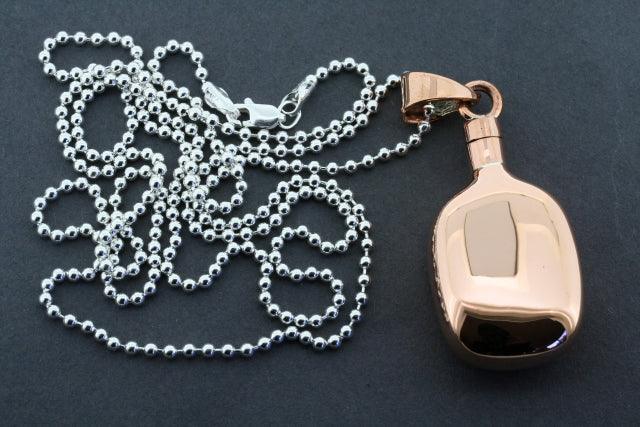 Elegant Copper Perfume Pendant Necklace with 80cm Oval Ball Chain - Perfect for Daily Wear, Gifts & Special Occasions