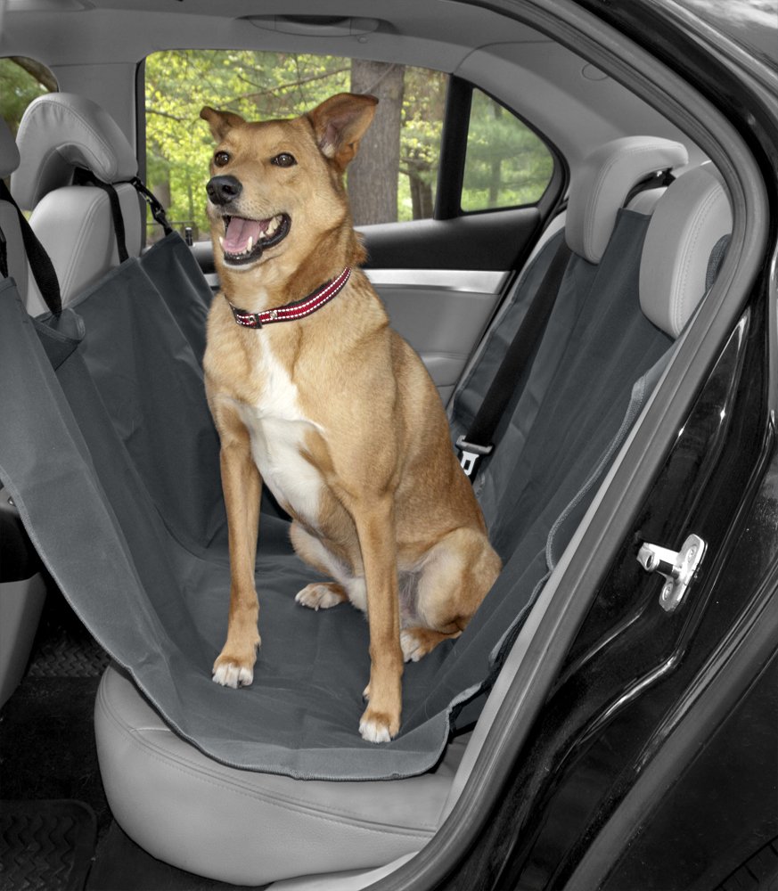 Ruffin' It Pet Car Seat Protector - Durable & Waterproof Dog Seat Cover for Cars, Grey - Perfect for Travel, Road Trips & Daily Commutes