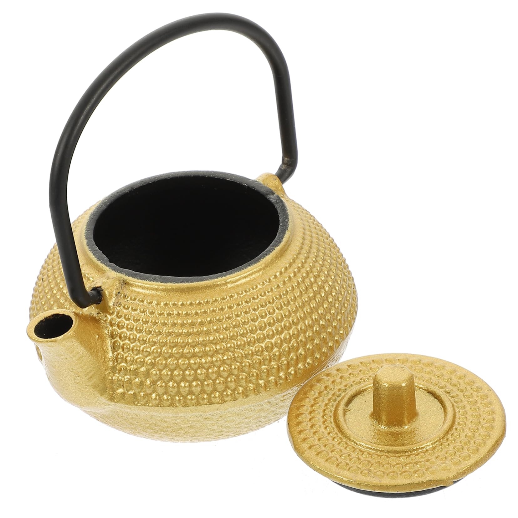 YARDWE Cast Iron Teapot Set - Japanese Tetsubin Style Mini Tea Kettle with Handle for Loose Leaf Tea Brewing | Antique Design Small Teapot for Home, Office & Dollhouse Decor | Perfect for Tea Ceremonies, Gift Giving & Cozy Afternoon Tea