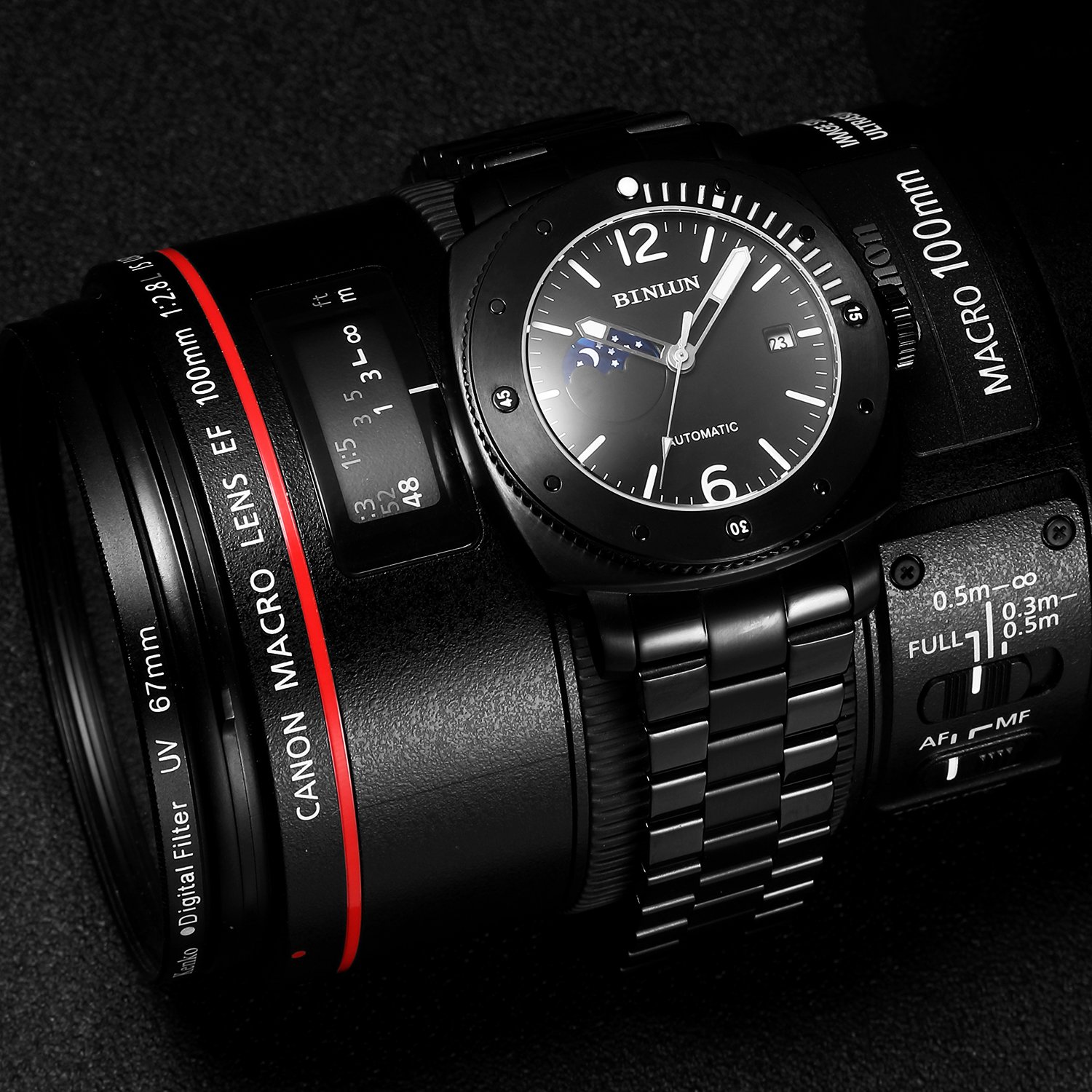 BINLUN Men's Automatic Mechanical Watch - Waterproof Stainless Steel Dress Watch with Date Display - Perfect Gift for Him, Family & Friends - Ideal for Business, Formal Events & Daily Wear