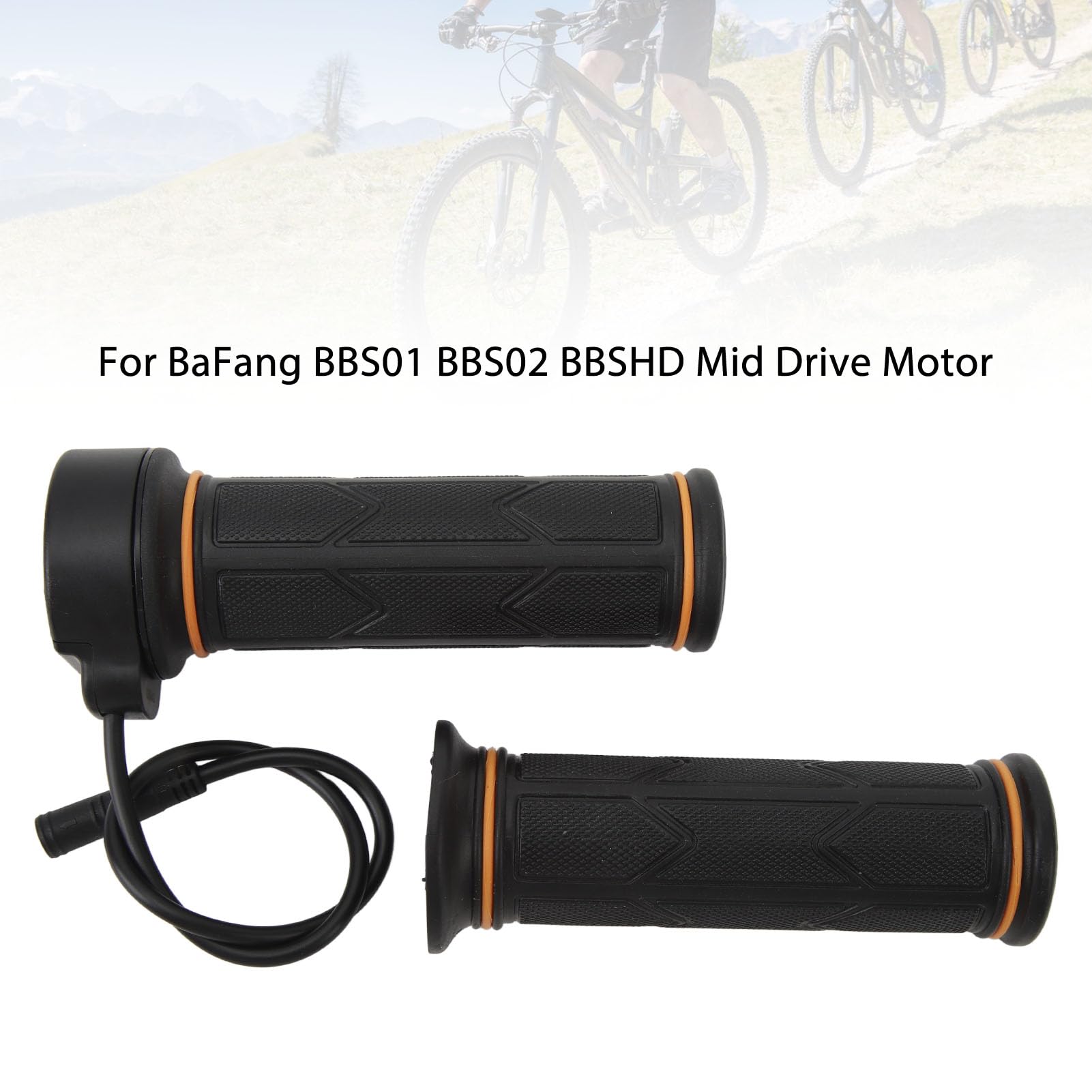 Universal 12-72V Twist Throttle Grip for Electric Bikes, Scooters & Motorcycles - Compatible with BBS01, BBS02, BBSHD - Perfect for Commuting, Off-Road Adventures & Urban Riding