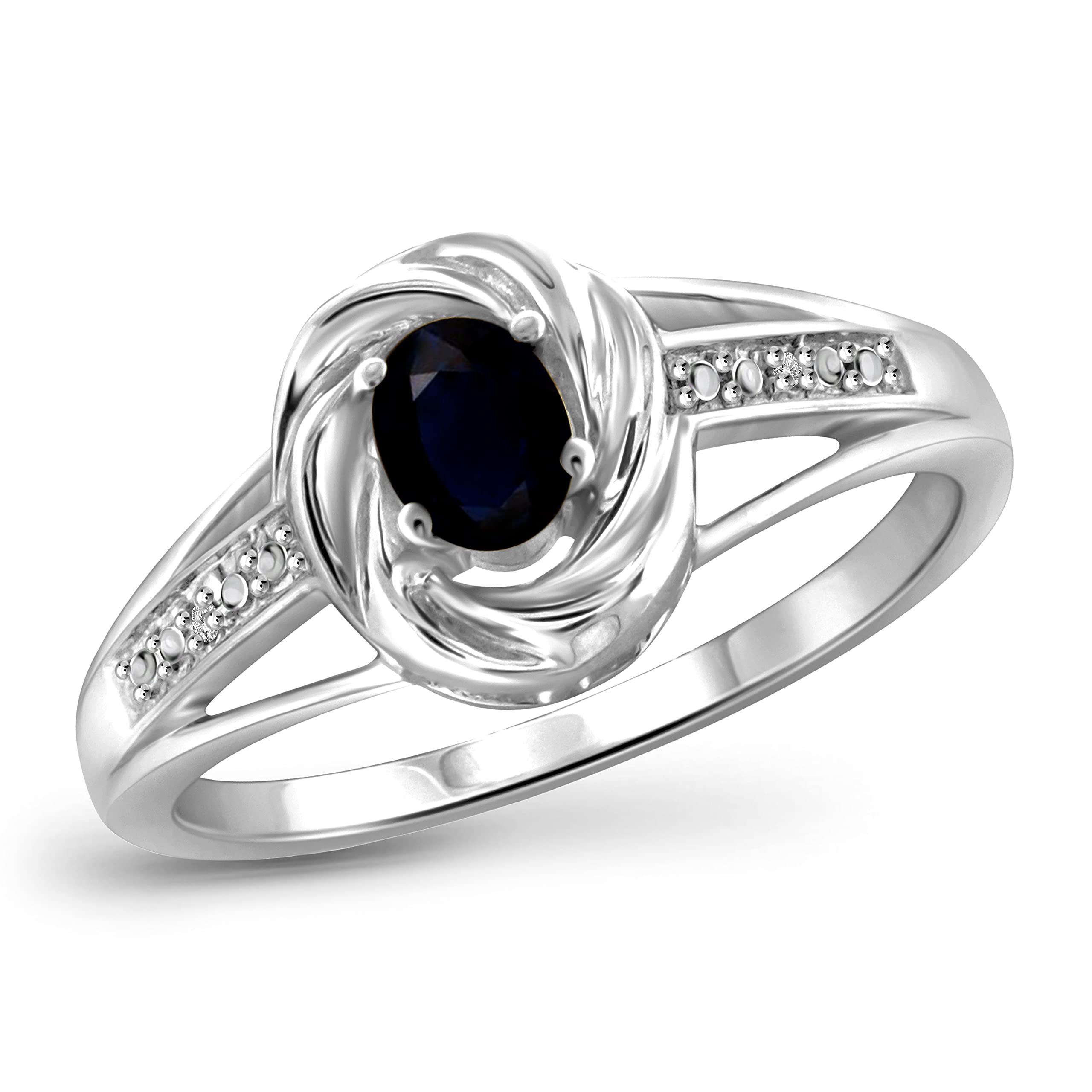 0.30 Carat Genuine Sapphire September Birthstone Ring - Sterling Silver Hypoallergenic Gemstone Jewelry for Women | Perfect Gift for Anniversary, Birthday & Special Occasions