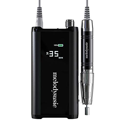 MelodySusie Sparkle Pro Cordless Nail Drill - 35000 RPM Professional Efile for Acrylic & Poly Gel Nails | Rechargeable, Low Noise & Vibration | Perfect for Salon & Home Manicures | Portable Nail Art Supplies for DIY & Professional Use