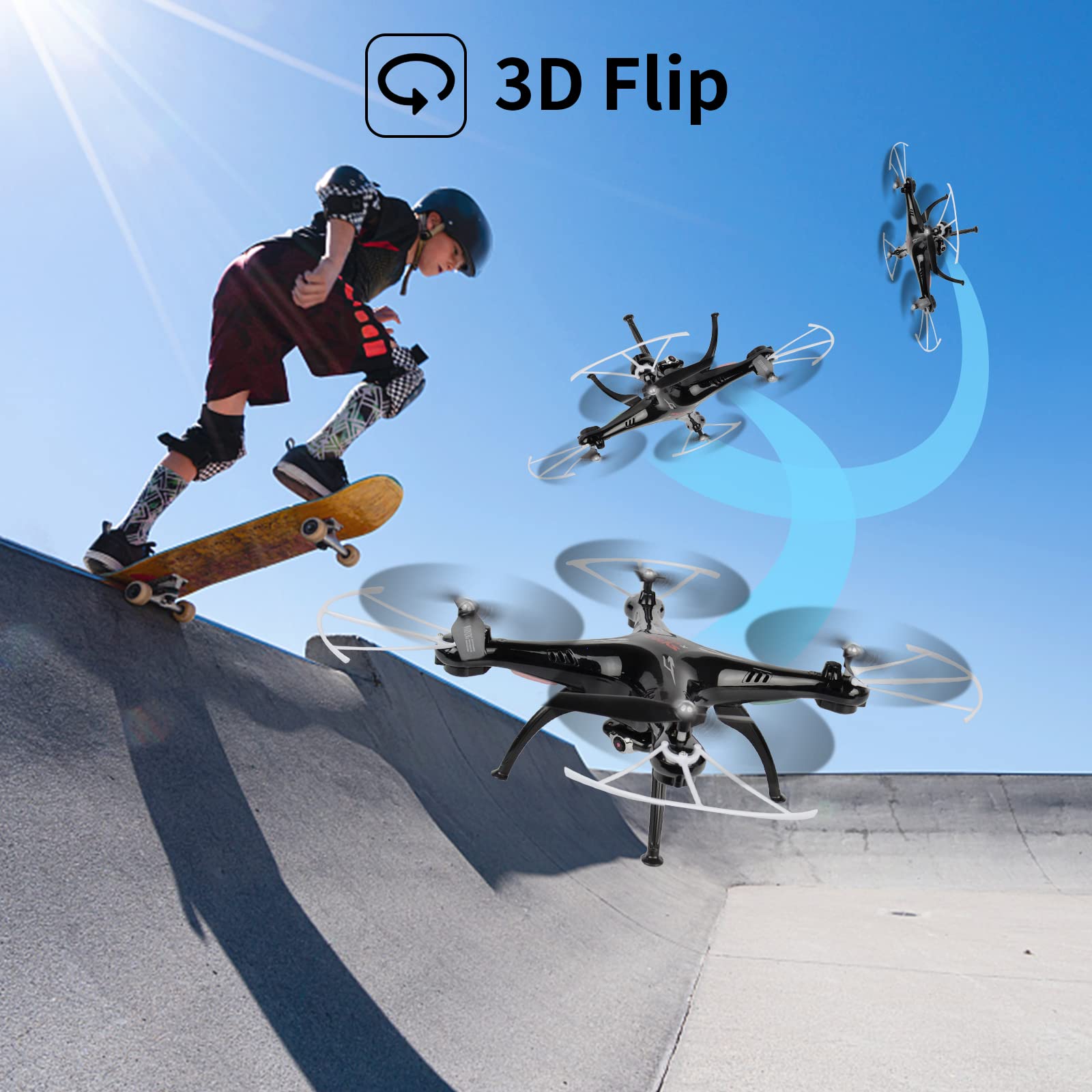 Cheerwing Syma X5SW-V3 FPV Drone with 720P HD Camera - One Key Start, Altitude Hold, Custom Flight - Best RC Quadcopter for Adults & Kids - Perfect for Aerial Photography, Outdoor Adventures & Family Fun