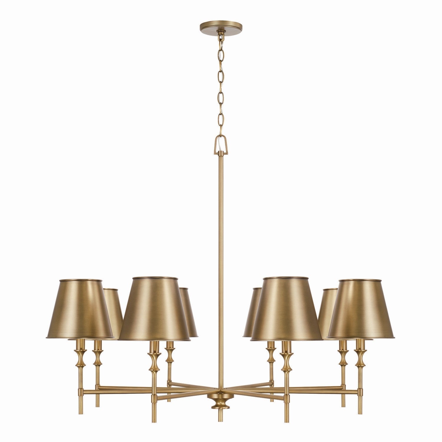 Elegant Capital Lighting Eight Light Chandelier - Modern Crystal Ceiling Fixture for Dining Room, Living Room & Bedroom | Perfect for Home Decor & Interior Design