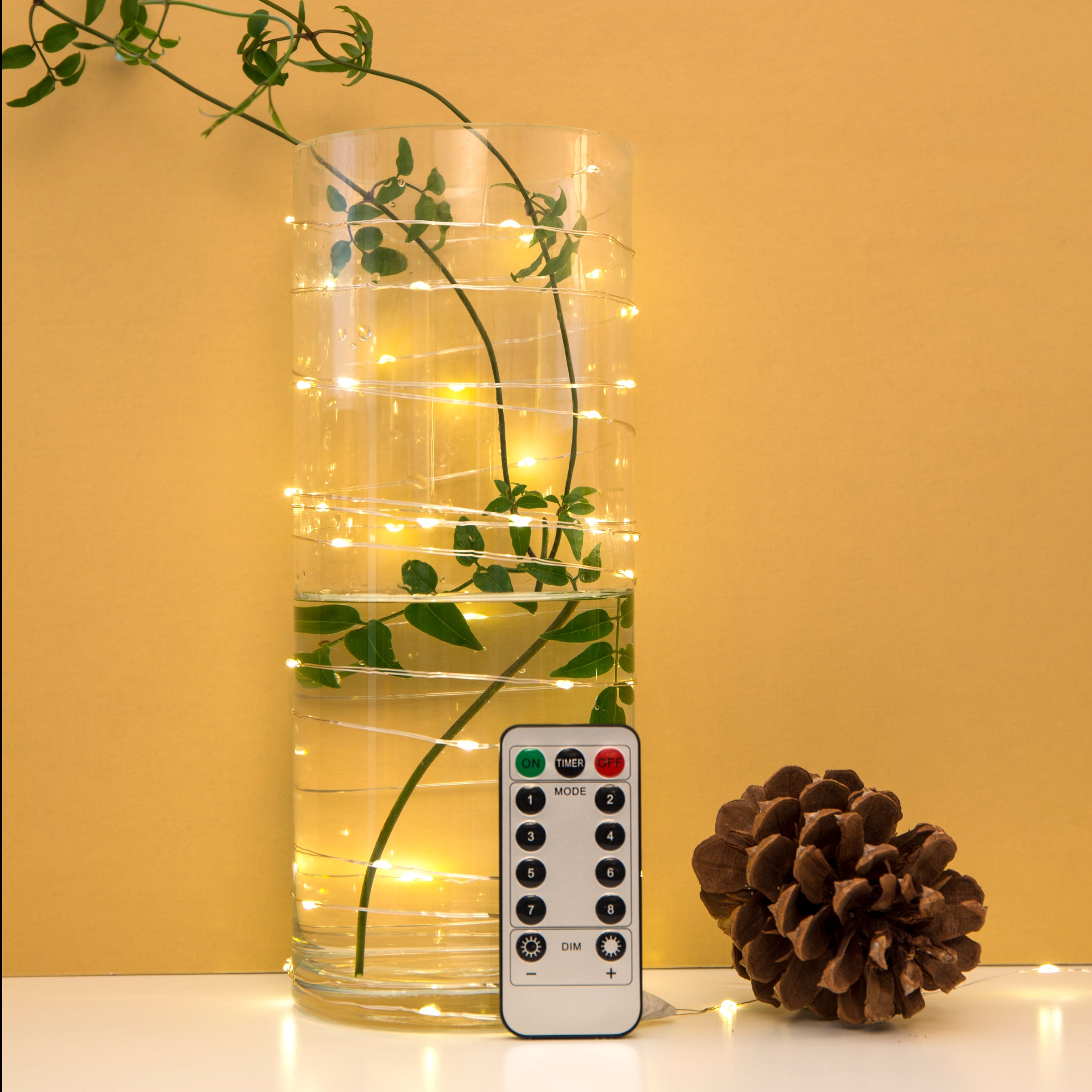 Extra Long Silver String Lights - 20ft Fairy Lights for Bedroom, Wedding, Party Decor - Waterproof & Dimmable LED Outdoor/Indoor Decorative Lighting