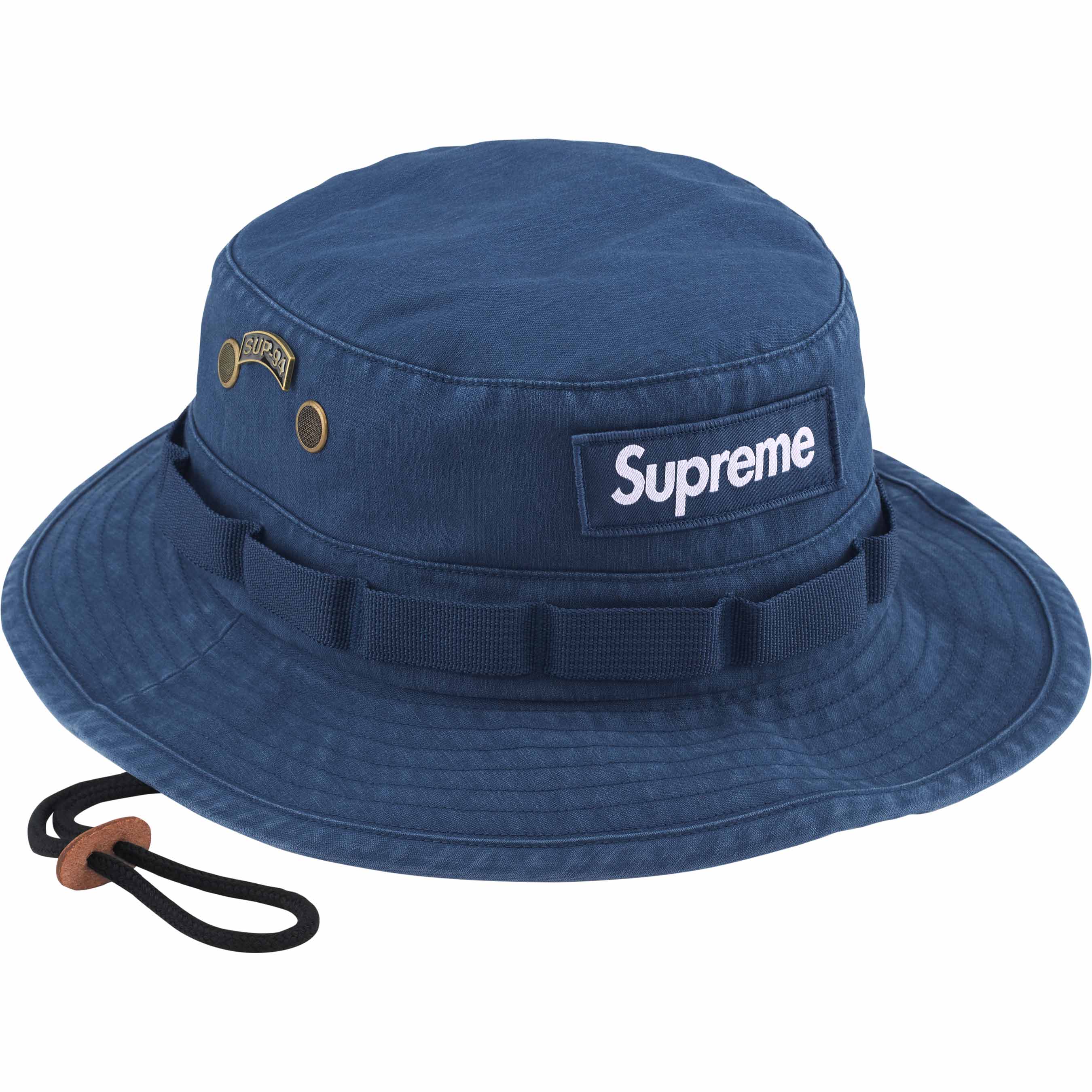 Supreme FW24 Military Boonie Hat in Navy Blue - Stylish Outdoor Sun Protection for Hiking, Camping & Beach Adventures