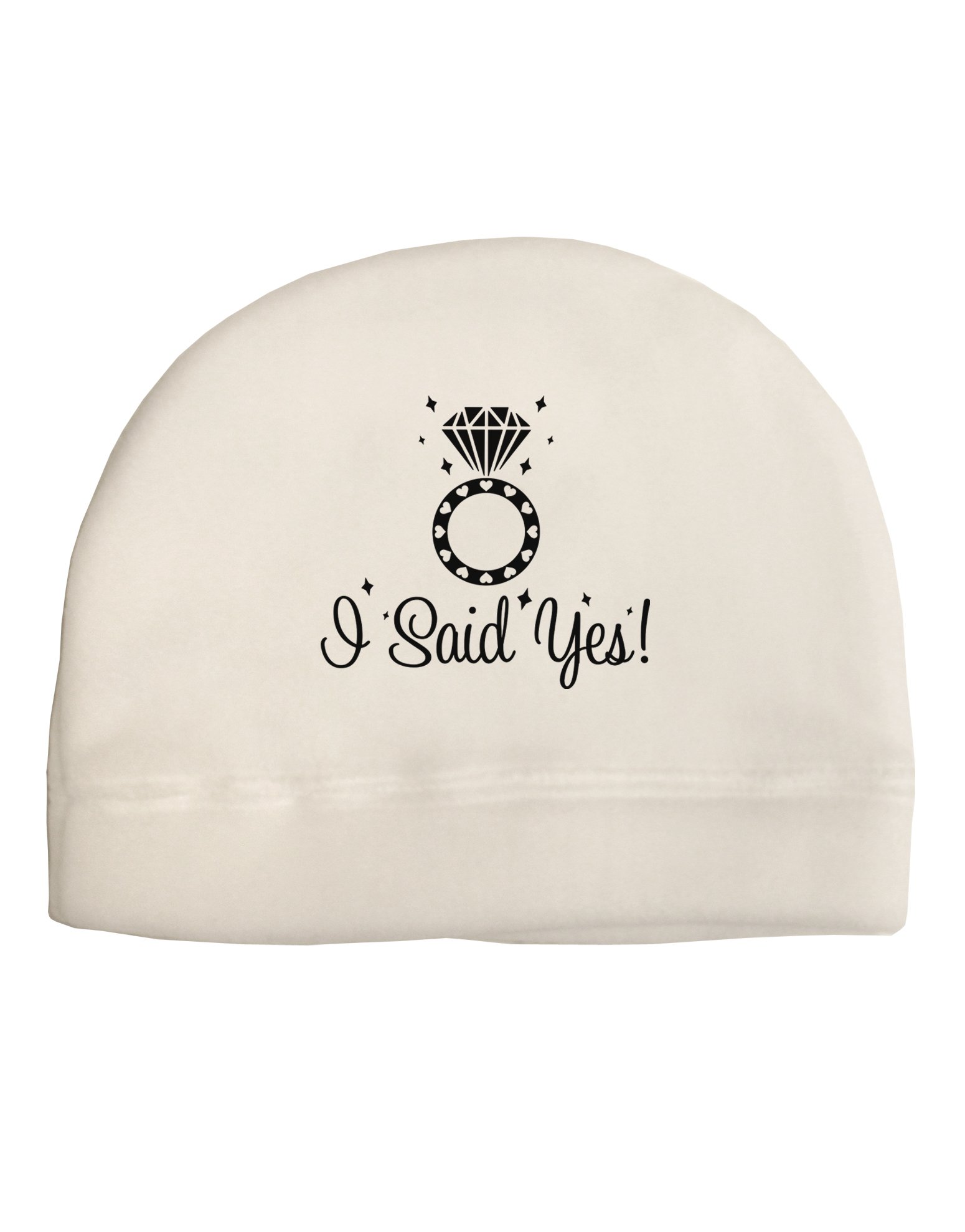 TooLoud I Said Yes Diamond Ring Fleece Beanie Hat for Women & Men - Warm Winter Knit Cap for Engagement, Wedding, Christmas Gifts & Outdoor Activities