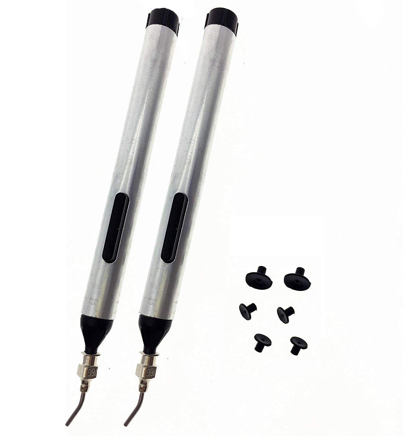 YXQ IC SMD Pick and Place Vacuum Suction Pen Tool with 2 Replaceable Nozzles - Precision Electronics Component Handling for PCB Assembly and Repair