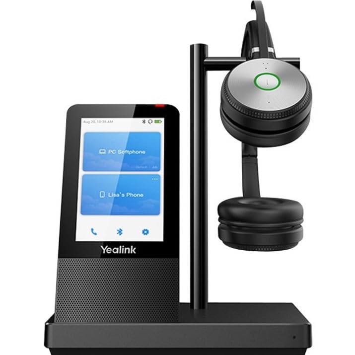 Yealink WH66 Wireless Headset with Noise Cancellation - Premium Office Headphones for Calls & Meetings | Ideal for Remote Work, Customer Service & Video Conferencing