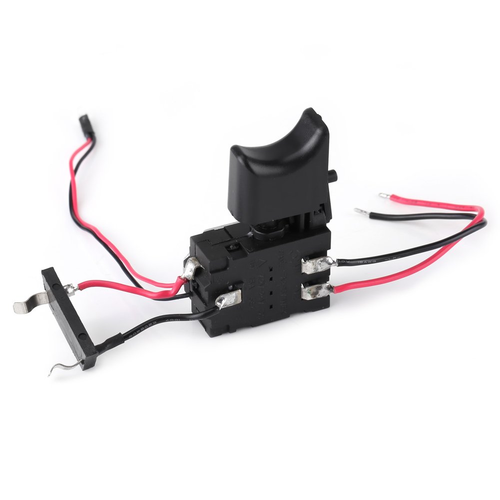 Akozon Cordless Drill Speed Control Switch 7.2V-24V for Lithium Battery Drills - Variable Speed Trigger with LED Light for DIY Projects, Home Repairs & Woodworking