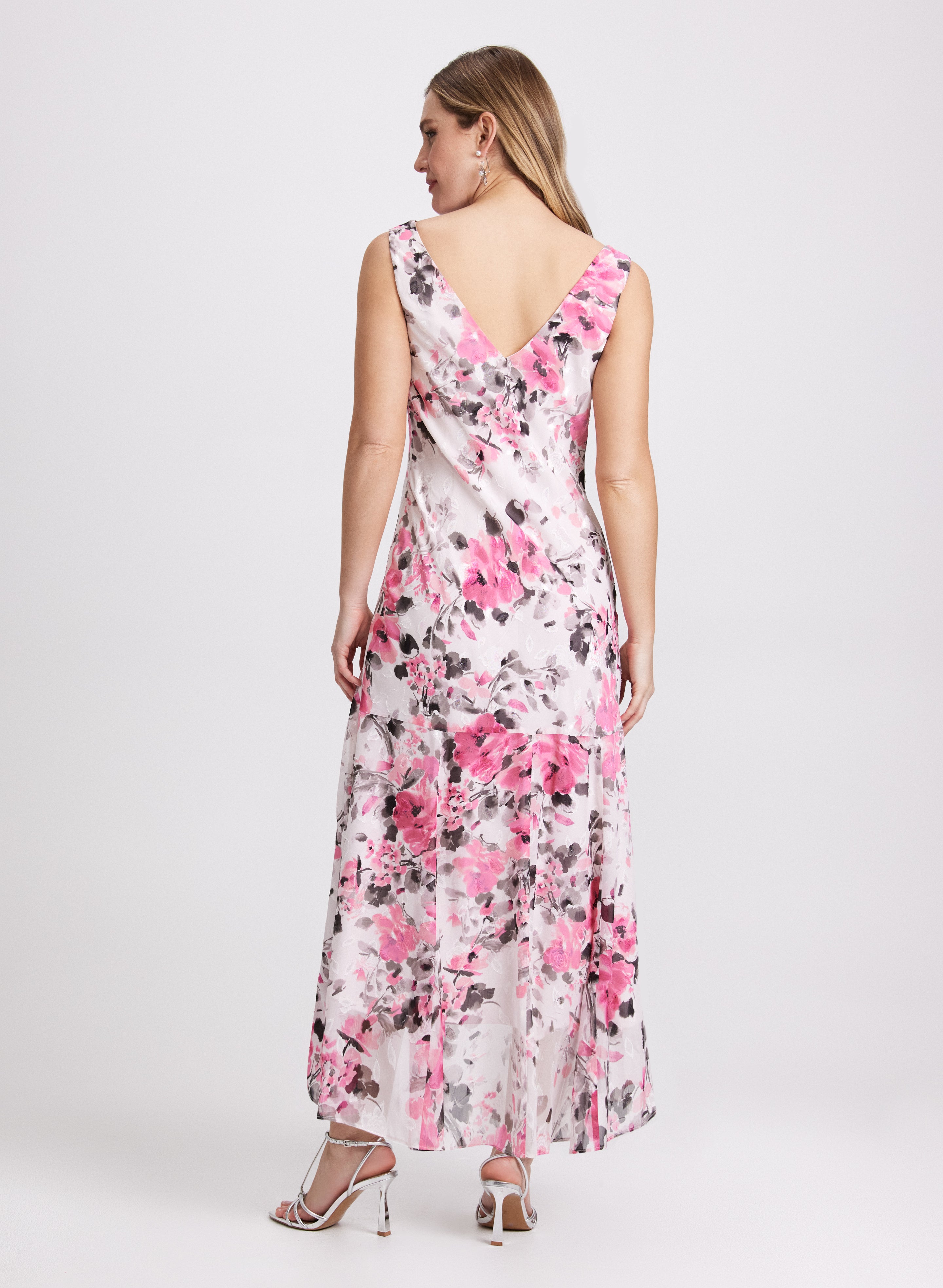 Floral Print Shawl & Dress - Elegant Womens Fashion Scarf & Dress Set for Spring Summer - Perfect for Weddings, Parties & Beach Outings