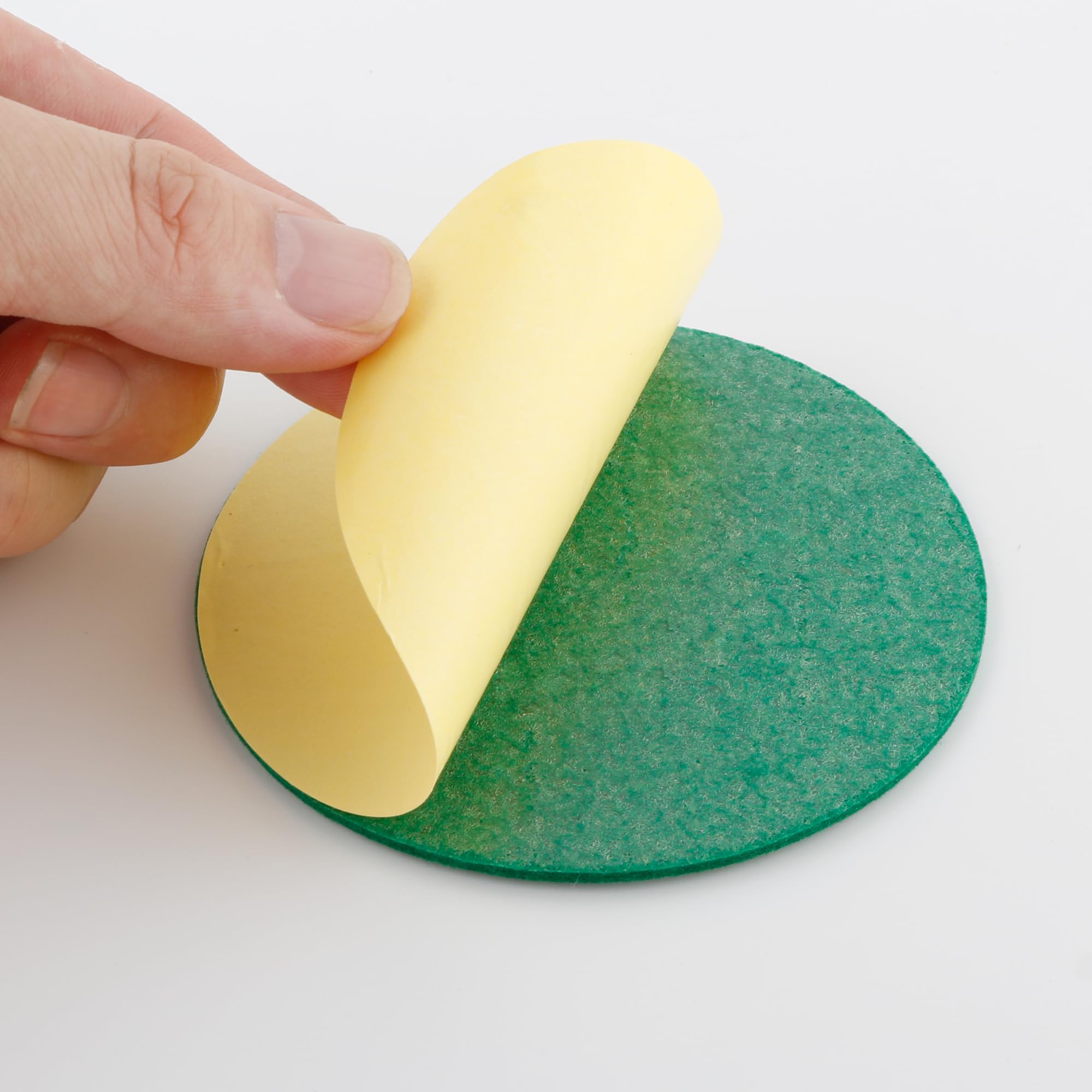 BQSPT 94mm Air Hockey Mallet Felt Pads - 16 Pack Green Self-Adhesive Replacement Pads for 96mm Air Hockey Pushers & Paddles - Perfect for Arcade Game Maintenance & Home Air Hockey Table Accessories