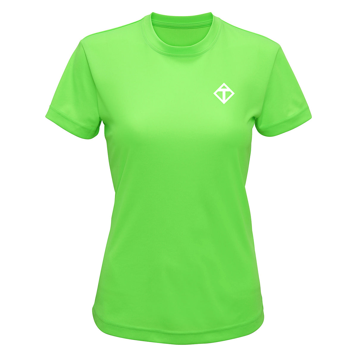 Lime Green Diamond Women's Performance T-Shirt - Moisture Wicking, Breathable & Comfortable for Workouts, Yoga & Outdoor Activities