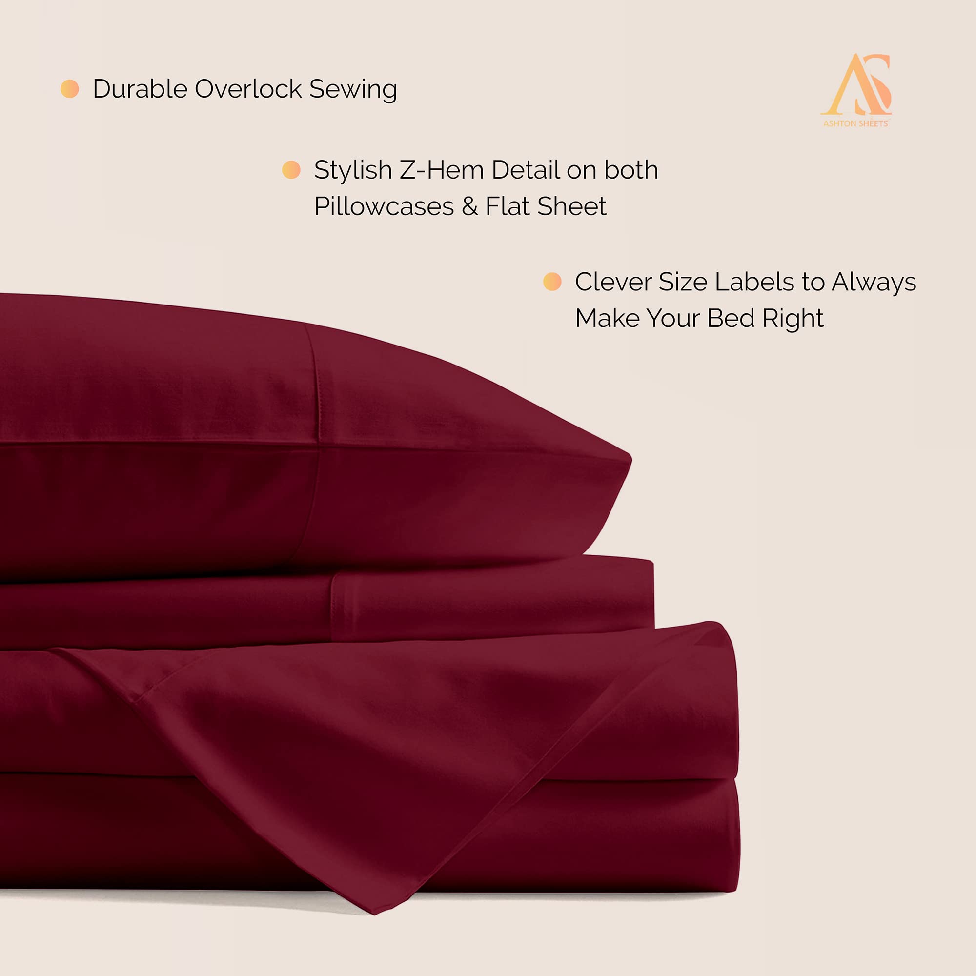 Premium 100% Egyptian Cotton Twin Sheets - 800 Thread Count 3-Piece Set with 16