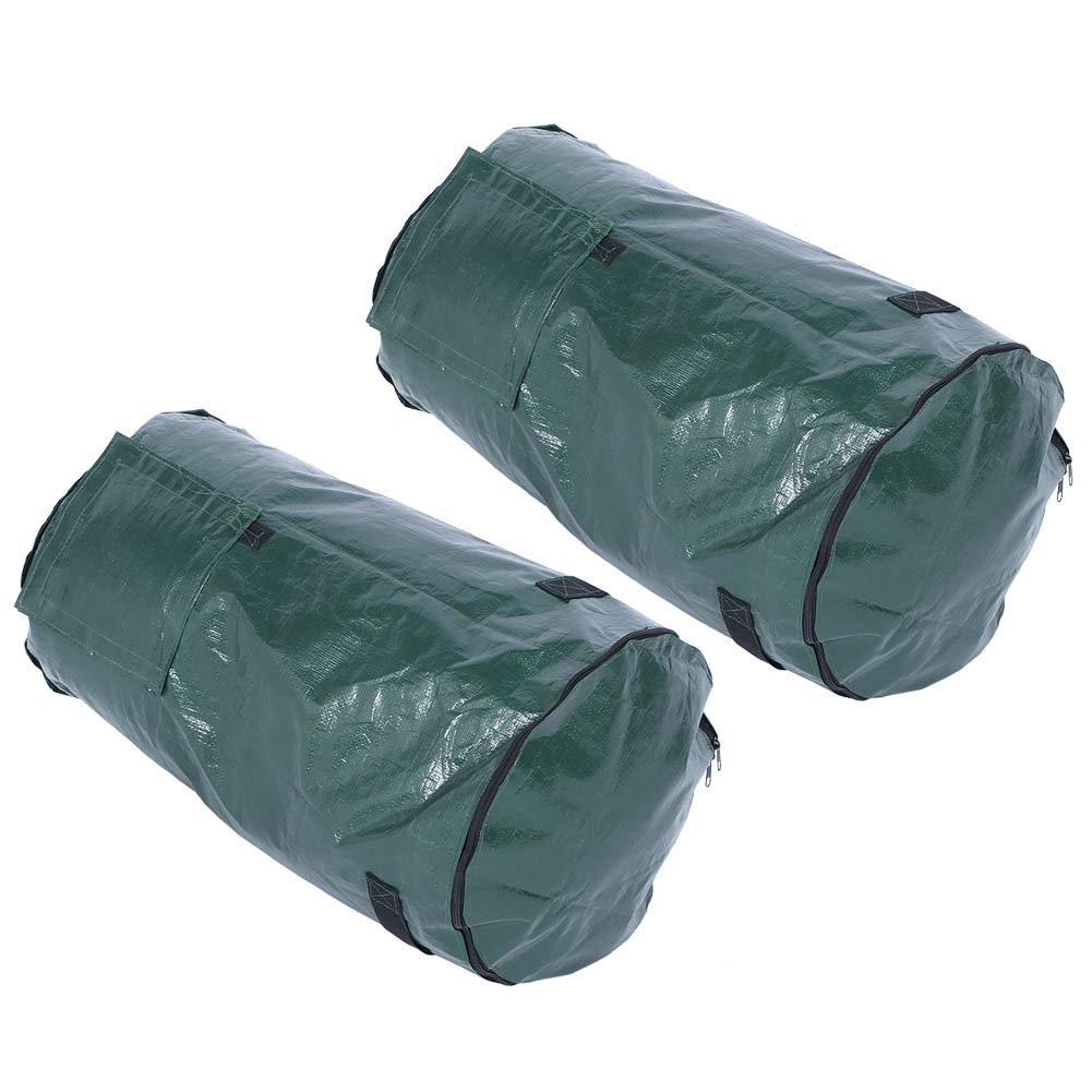 2PCS Reusable Garden Leaf Bags - 15 Gallon Large Capacity Waste Bags for Lawn, Yard & Park Cleanup | Durable Leaf Collection for Fall, Gardening & Outdoor Maintenance