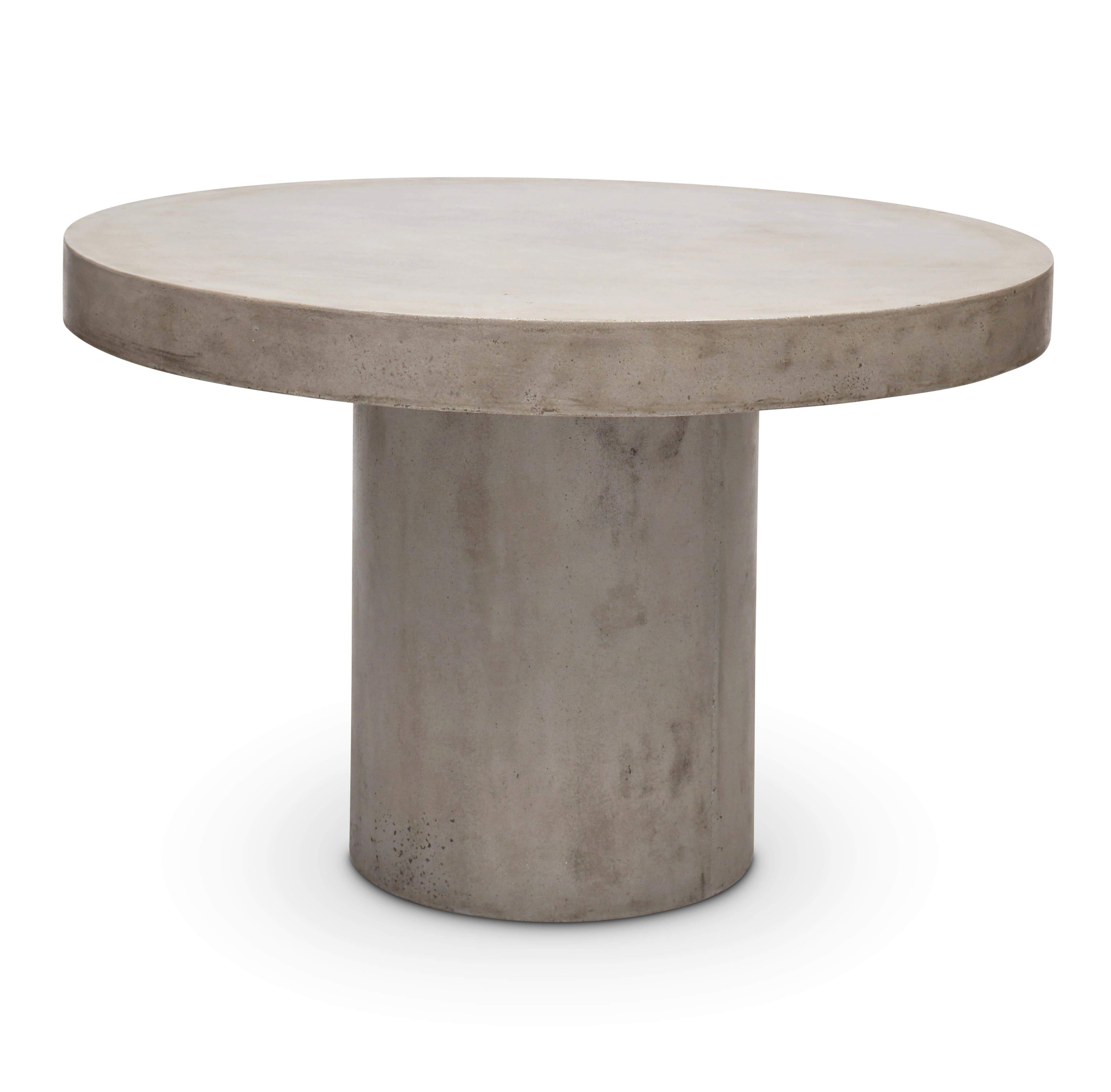 Circa Outdoor Concrete Dining Table - Heavy Duty Weatherproof Patio Table for Garden, Backyard, Poolside - Modern Outdoor Furniture for Dining & Entertaining