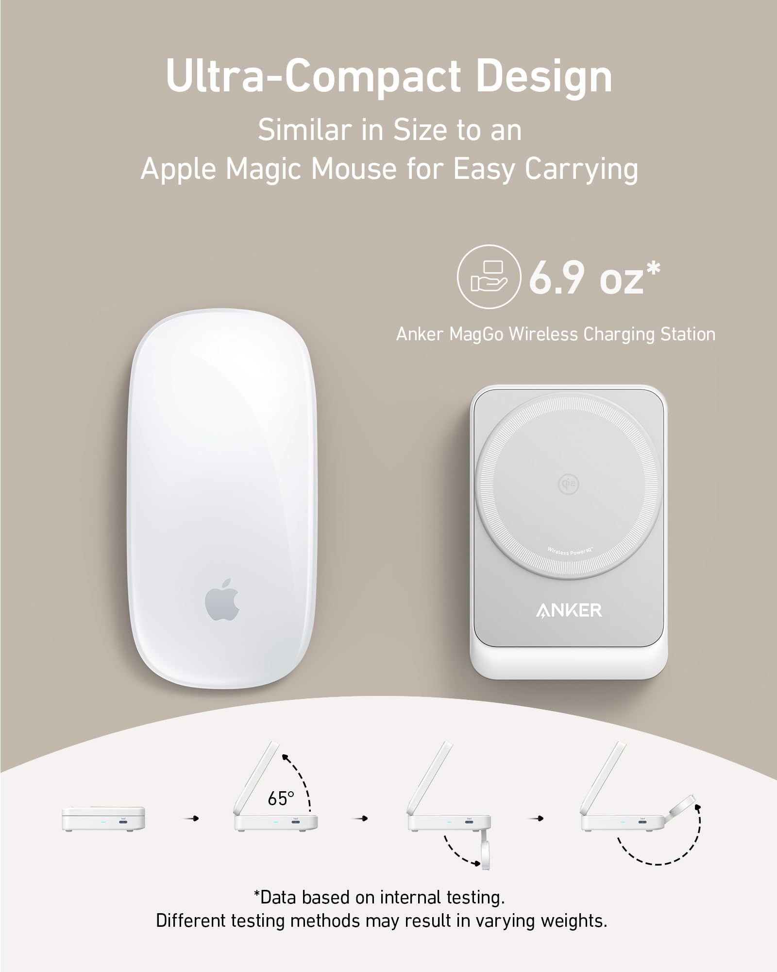 Anker MagGo 3-in-1 Foldable Wireless Charging Station with MagSafe | Qi2 Certified 15W Fast Charger for iPhone 16/15/14 Series | Compatible with AirPods & Apple Watch 9 | Includes 40W USB-C Power Adapter | Perfect for Home, Office & Travel Charging Needs