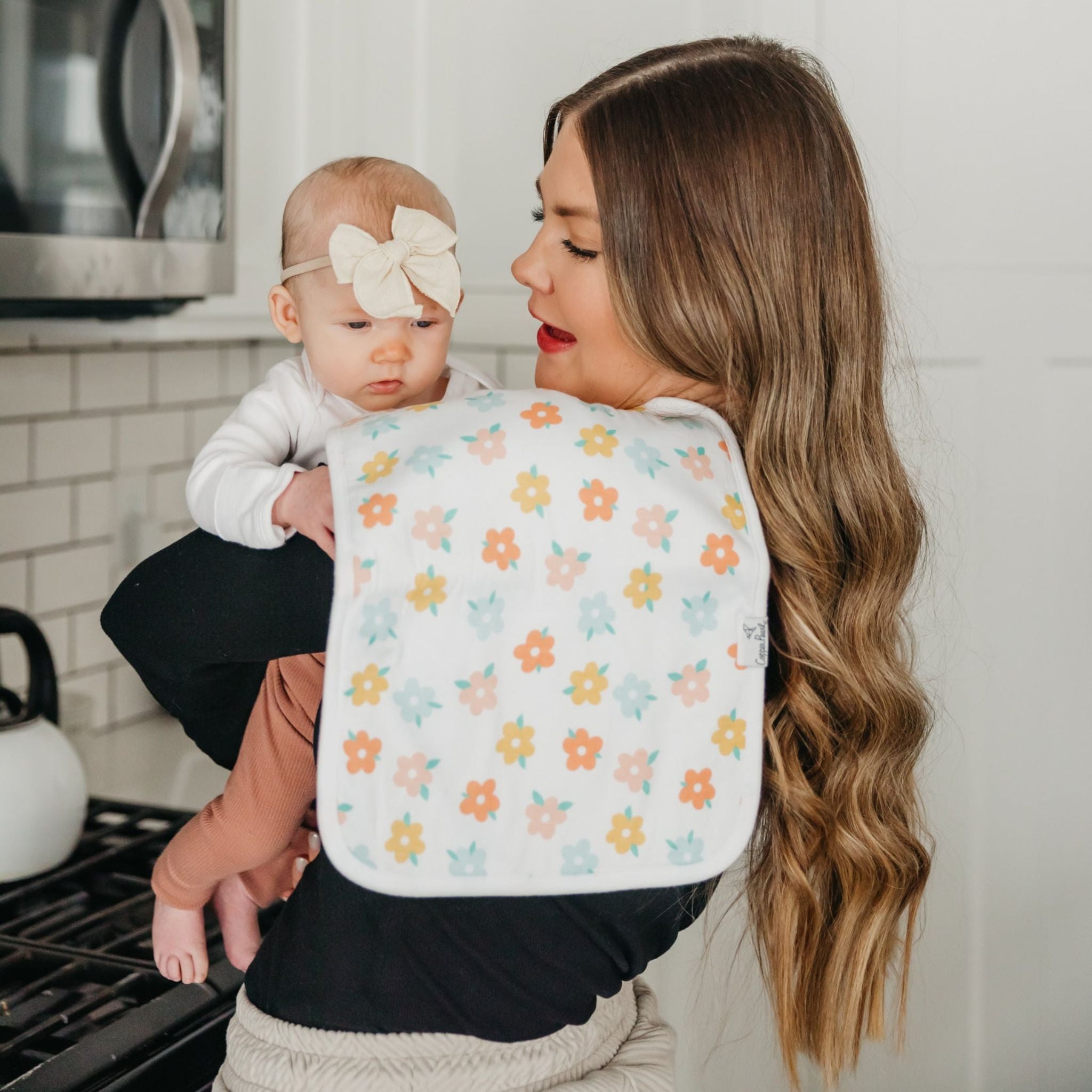 Premium Burp Cloths for Babies - Super Soft & Absorbent 5-Pack - Cute Cheery Patterns - Ideal for Feeding, Spit-Up & Drool Protection - Perfect Baby Shower Gift