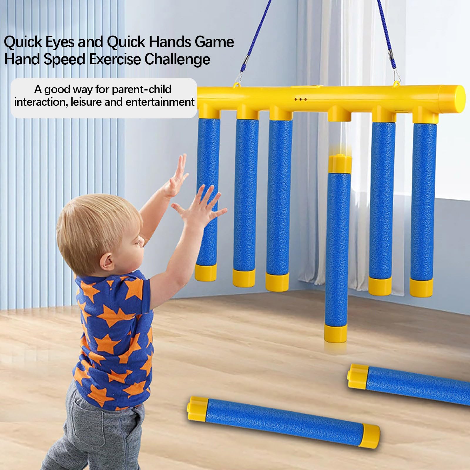 Stick Catching Game - Hand Eye Coordination & Reflex Training Toy for Kids & Adults | Fun Indoor/Outdoor Activity for Family Game Nights & Parties