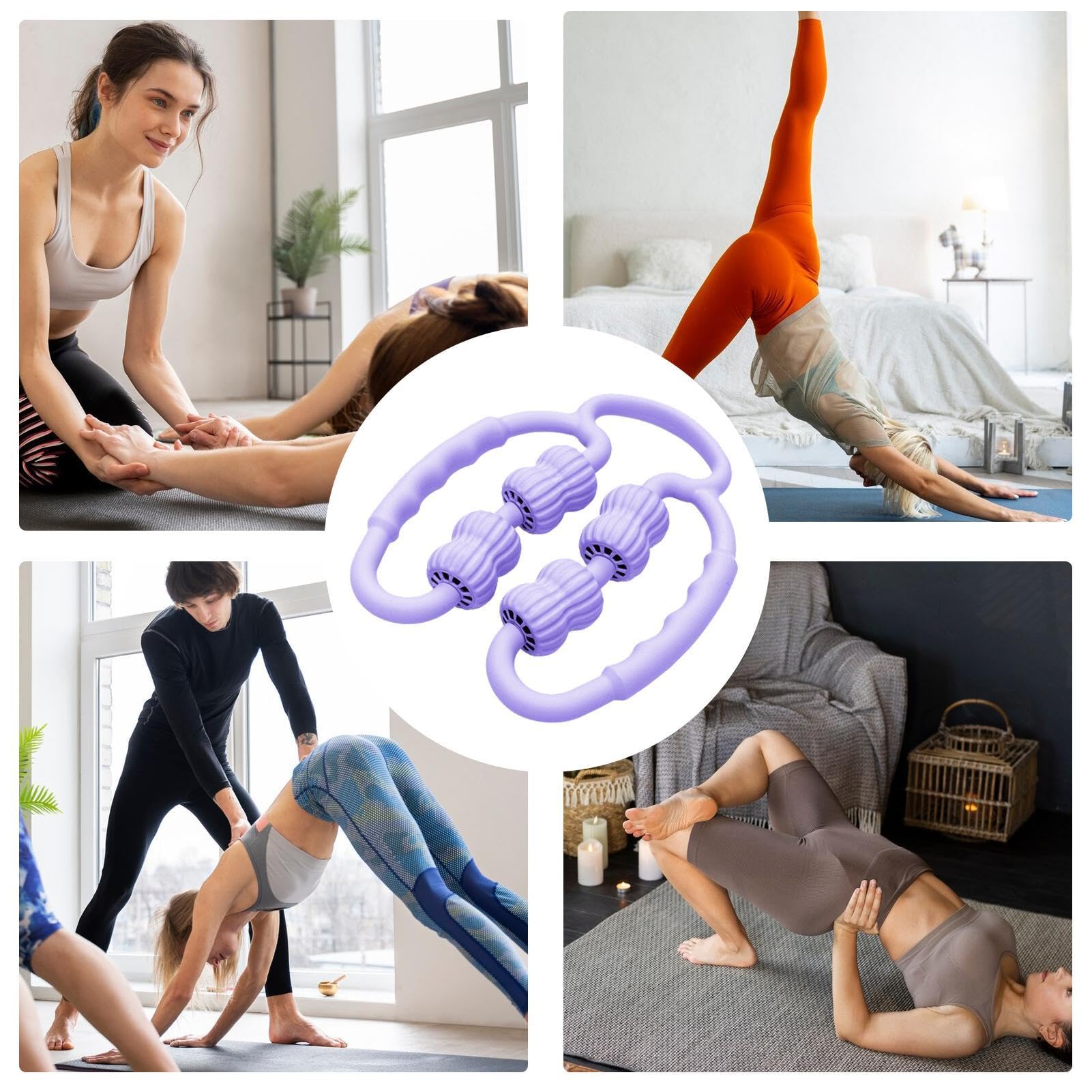 Deep Tissue Handheld Massager Roller with Concave & Convex Point Design - Muscle Pain Relief for Thigh, Back, Hip, Waist, Neck, Arm & Shoulder | Perfect for Post-Workout Recovery, Office Stress Relief & Home Relaxation