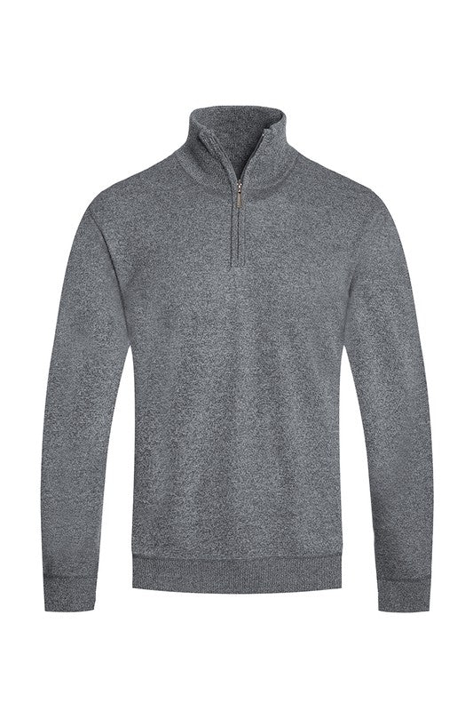 Men's Knit Quarter Zip Sweater - Lightweight Pullover for Casual Wear & Outdoor Activities | Fall & Winter Fashion