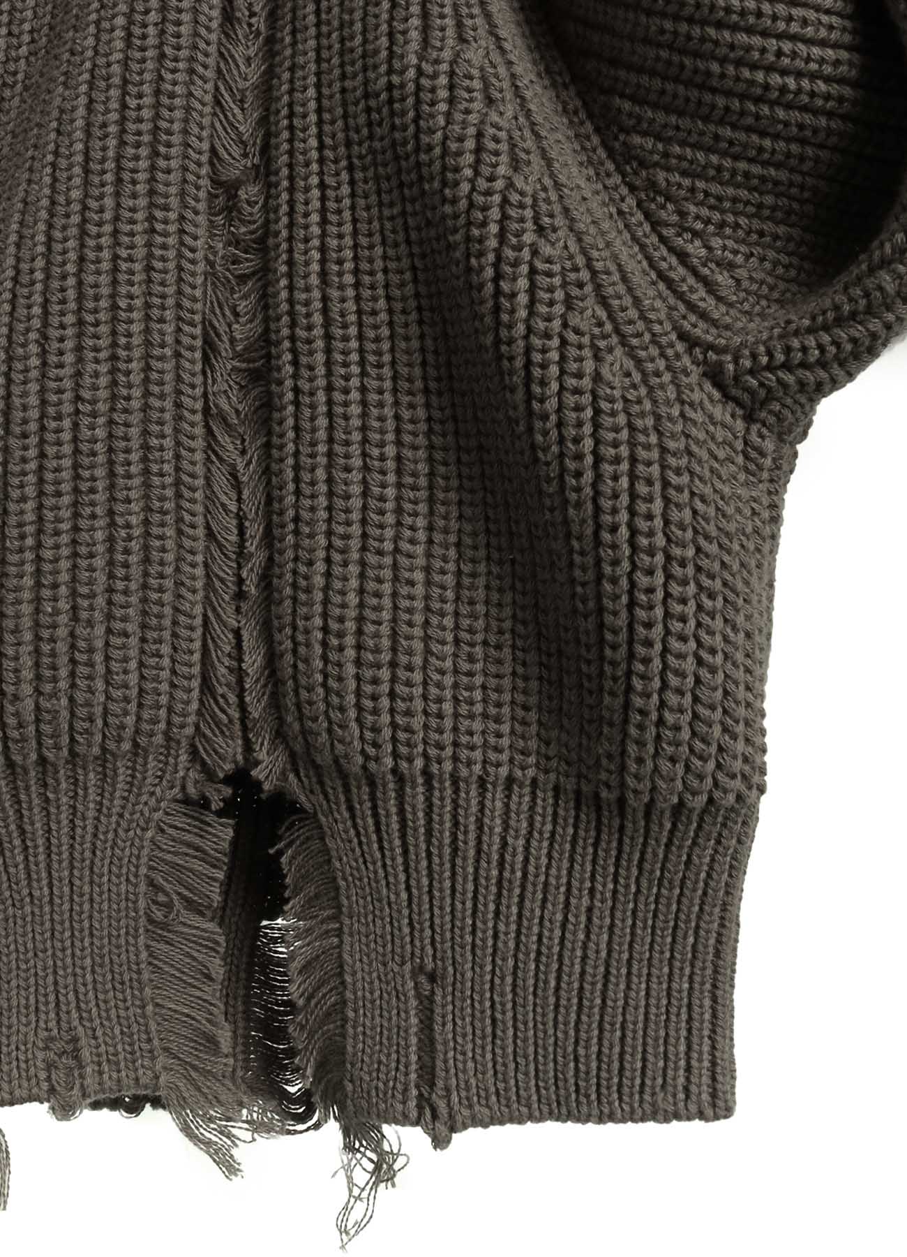 Distressed Cotton Crewneck Knit Cardigan for Women - Soft & Cozy Long Sleeve Open Front Sweater | Perfect for Fall Layering, Casual Outfits & Coffee Dates
