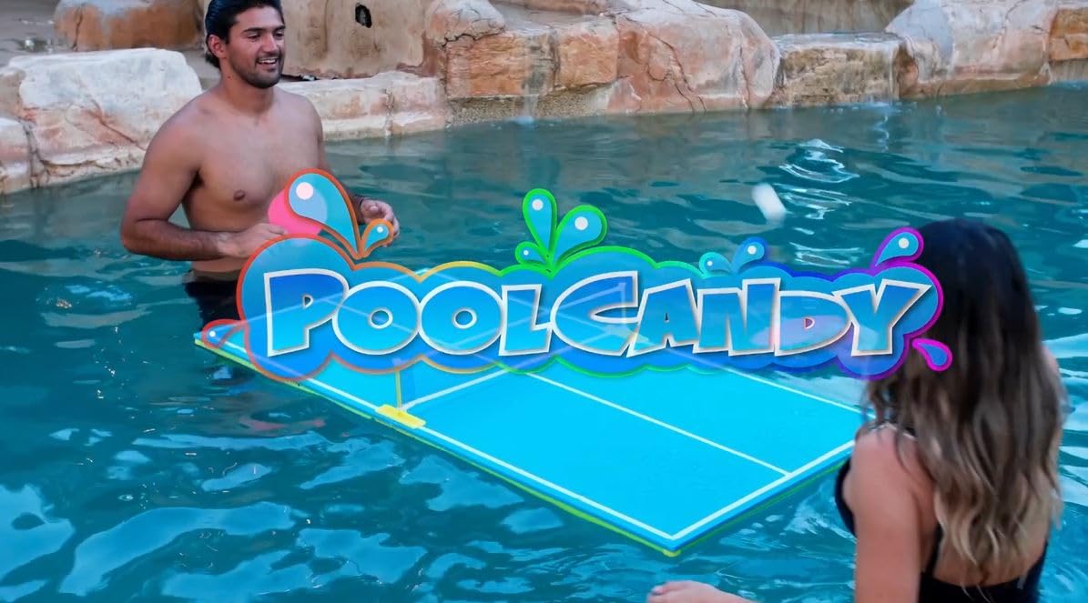 Pool Tennis Set for Two - Floating Pool Table Game with 2 Paddles & Ball - Fun Water Sports Equipment for Pool Parties, Backyard Fun & Summer Activities