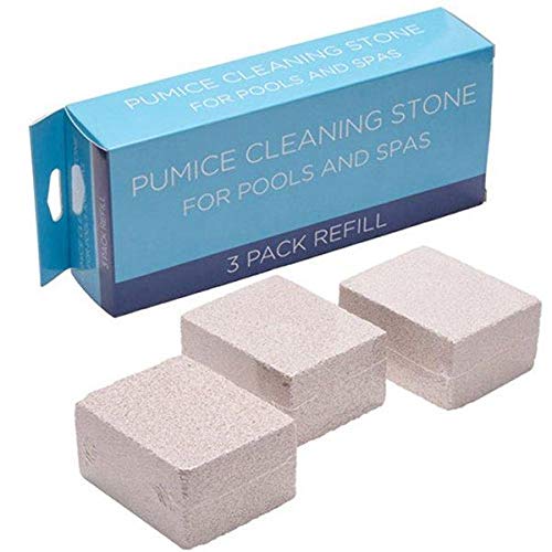 EarthStone Pumice PoolStone - 3-Pack Natural Pool & Spa Cleaning Blocks for Stains & Scum - Perfect for In-Ground & Above Ground Pools, Hot Tubs, Jacuzzis