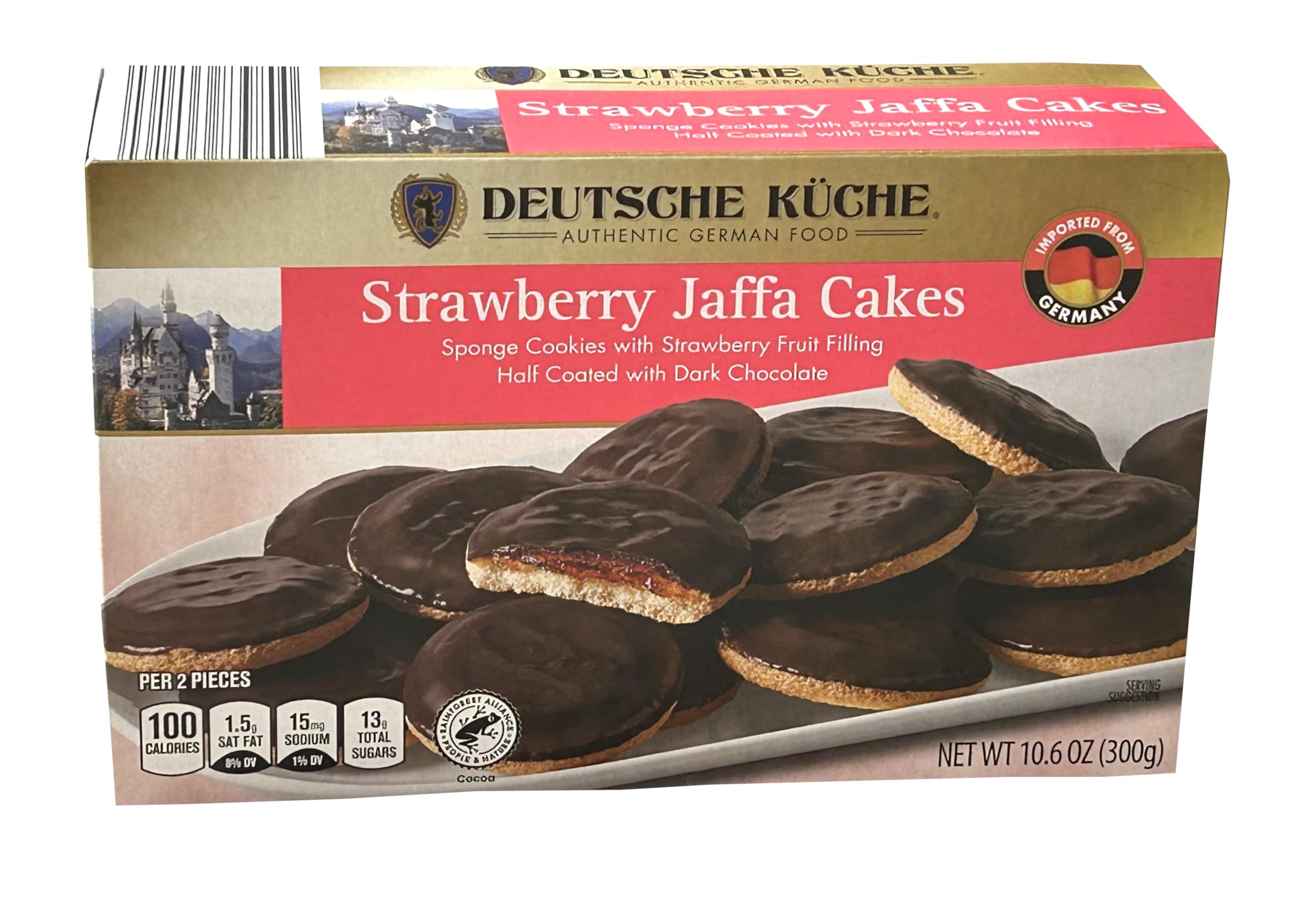 Deutsche Kuche Strawberry Jaffa Cakes - Sponge Cookies for Tea Time