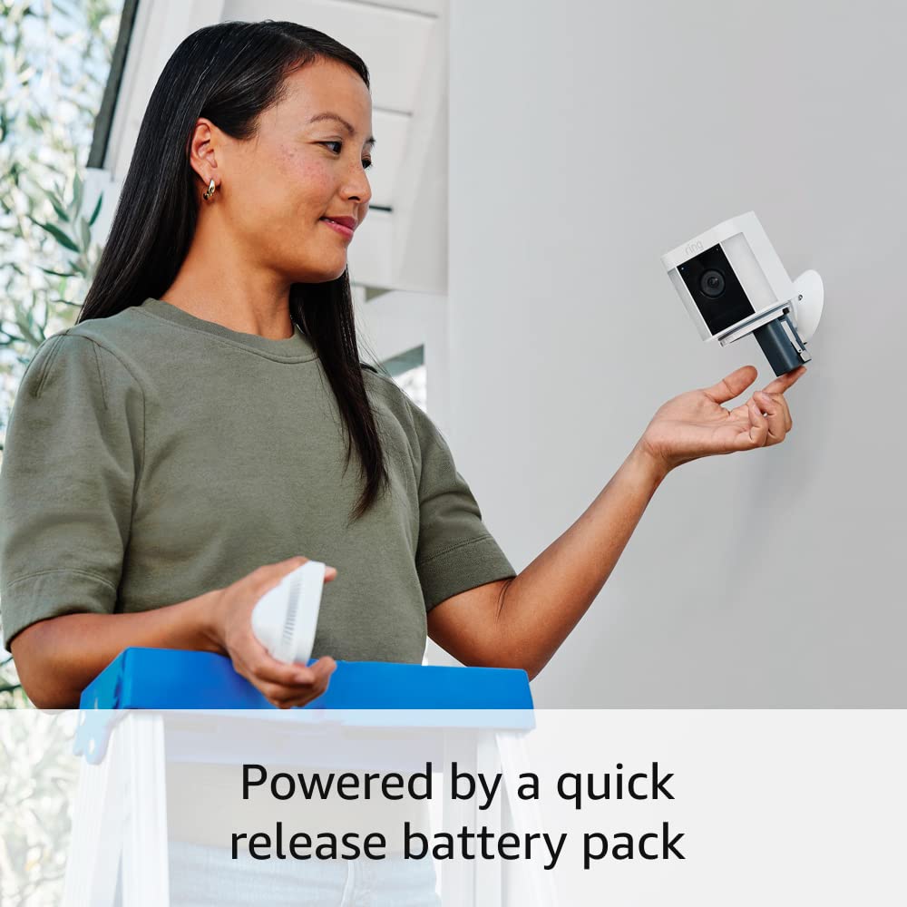 Ring Spotlight Cam Plus & Stick Up Cam Battery-Powered Security Camera Set - Wireless Outdoor Home Security System for Front Door, Backyard & Garage Surveillance