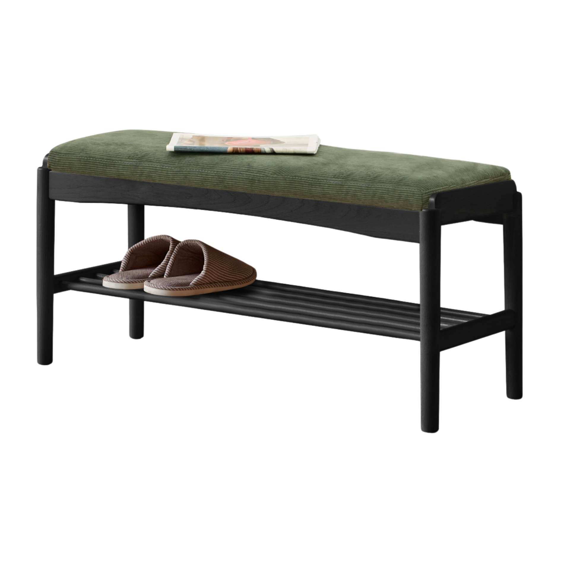 Solid Wood Shoe Storage Bench - Beech, Cherry, Walnut & Oak - Entryway Organizer for Home & Closet Storage