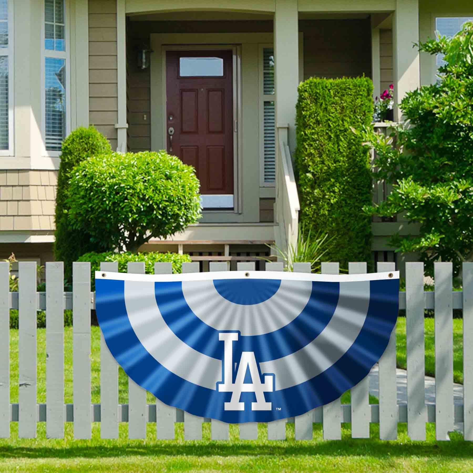 WinCraft Los Angeles Dodgers Bunting Pleated Fan Banners - MLB Team Decor for Baseball Games, Parties & Home Decor