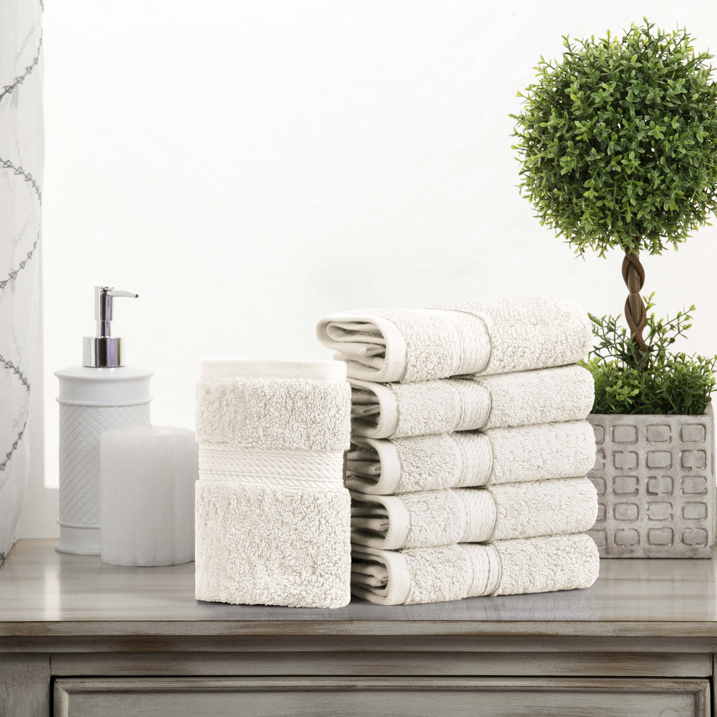 Premium 100% Egyptian Cotton Plush Heavyweight Luxury Bath Towel Set of 6 - Ultra Soft & Absorbent for Spa, Hotel & Home Use