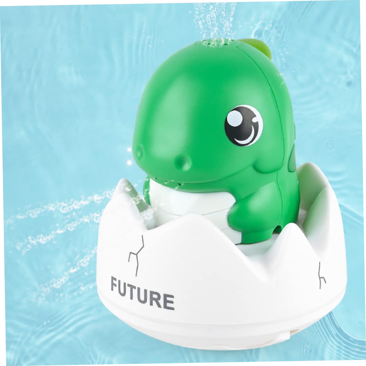 HEMOTON 3-Piece Dinosaur Bath Toys Set with 1200mAh Battery - Waterproof Green Rubber Bathtub Toys for Kids, Perfect for Bath Time Fun & Sensory Play