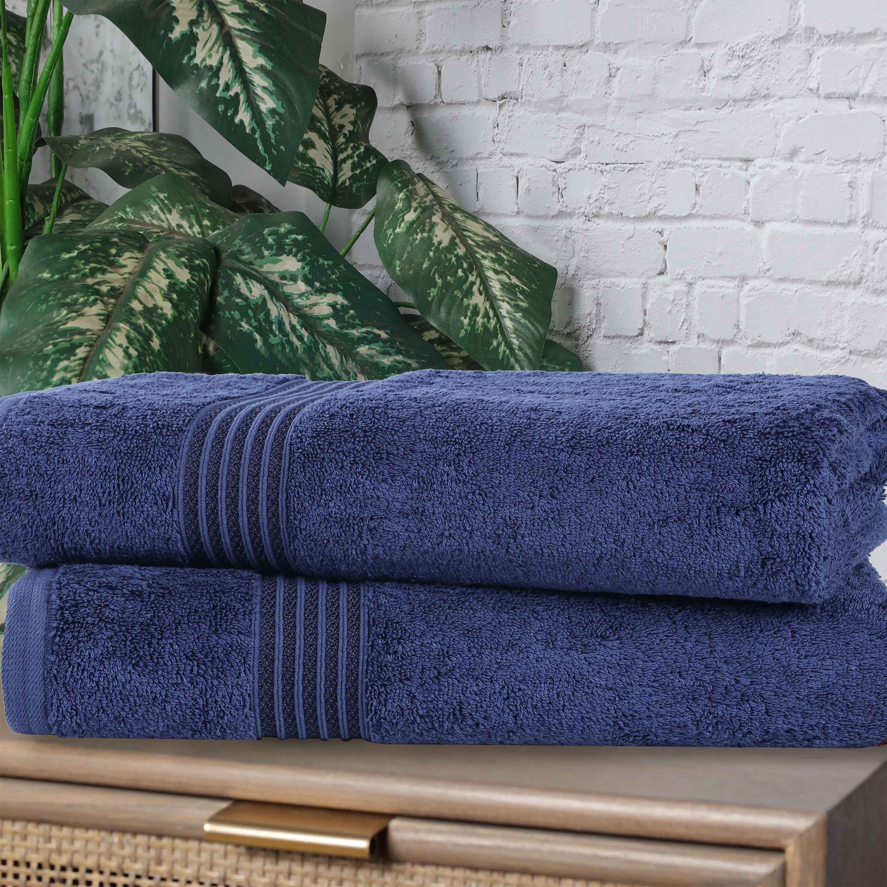 Premium Egyptian Cotton Bath Towel Set of 2 - Ultra Soft & Highly Absorbent Luxury Bath Sheets for Spa, Hotel & Home Use