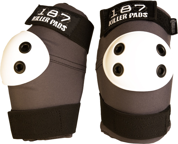 187 Standard Elbow Pads - Size S, Dark Grey - Protective Gear for Skateboarding, Rollerblading & BMX Riding