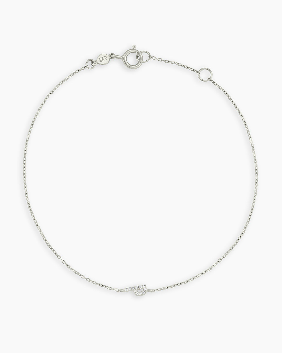 Diamond Pavé Alphabet Bracelet - Personalized Initial Letter Bracelet for Women, Sterling Silver or Gold Plated, Elegant Gift for Birthday, Anniversary, Valentine's Day | Perfect for Everyday Wear & Special Occasions
