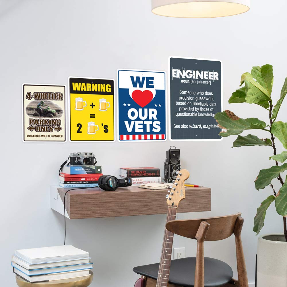 PROTECTED BY BASEBALL BAT Warning Sign - Deter Burglars & Intruders - Metal Security Sign for Home, Garage, Business & Sports Facilities