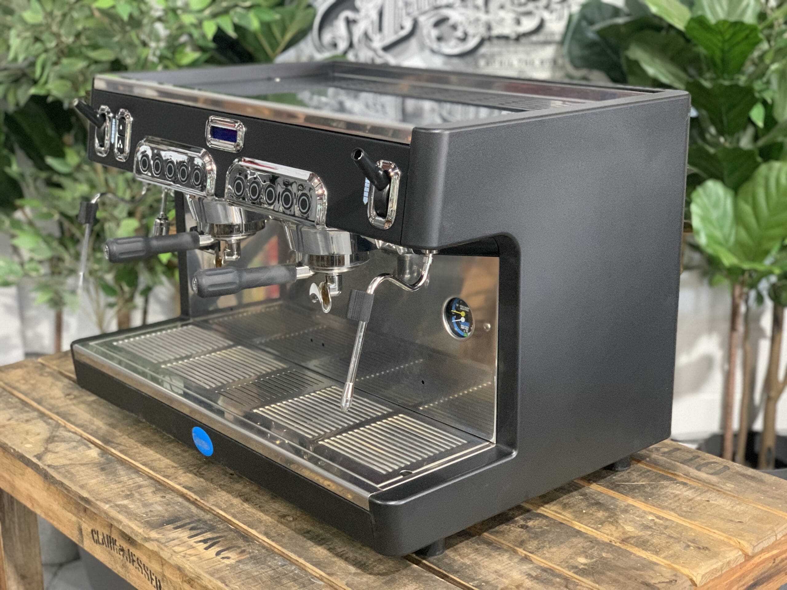 Carimali Cento 2 Group Black High Cup Commercial Espresso Machine - Perfect for Coffee Shops, Restaurants & Offices