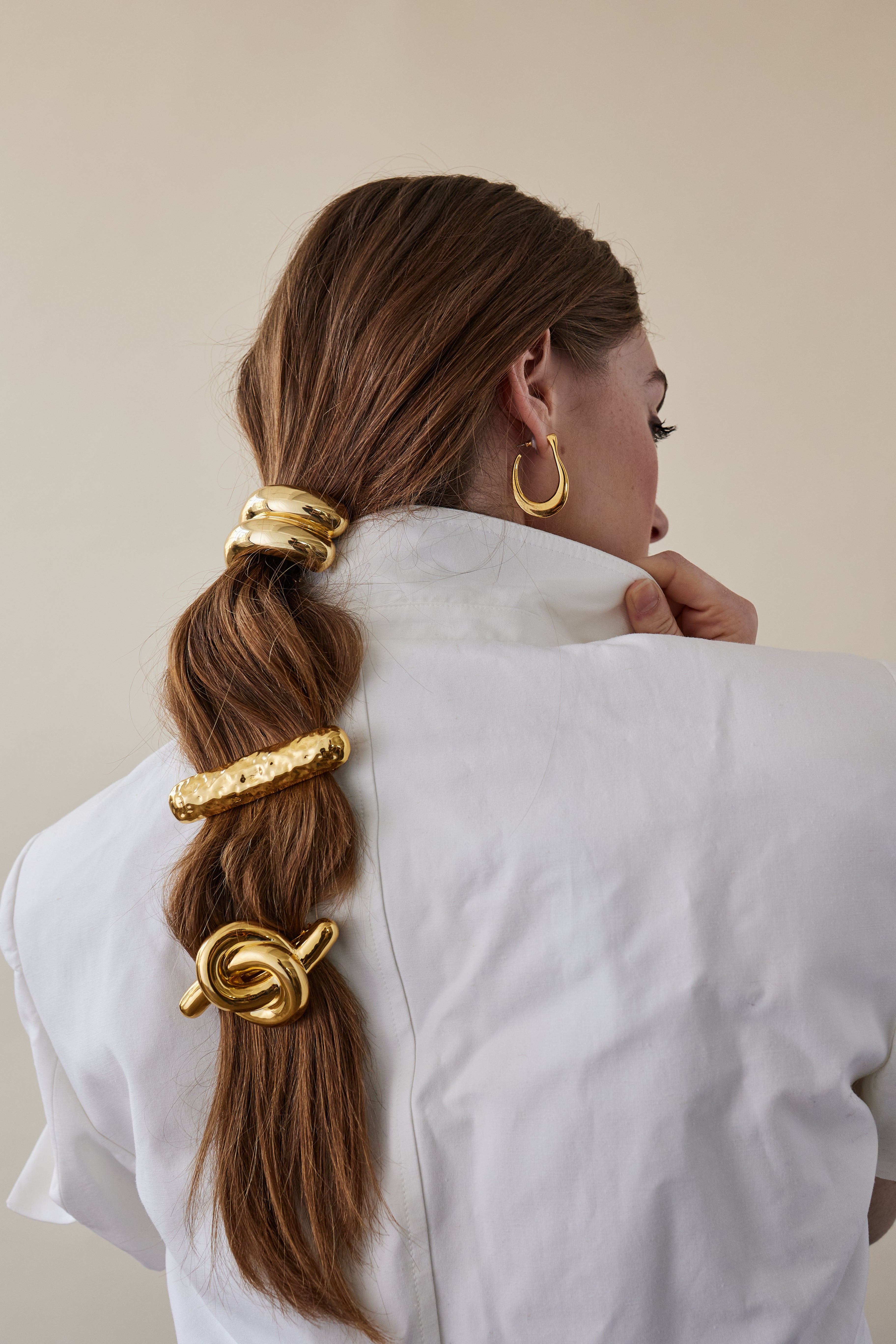 Hammered Metal Hair Barrette - Vintage Style Hair Clip for Women & Girls - Perfect for Weddings, Parties & Everyday Styling