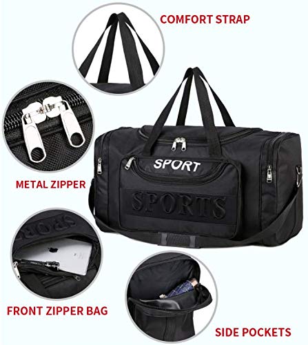 **Durable 23-Inch Red Duffle Bag for Travel, Sports & Gym - Lightweight Carry-On Duffel with Multiple Pockets for Workouts, Weekend Trips & Outdoor Adventures**