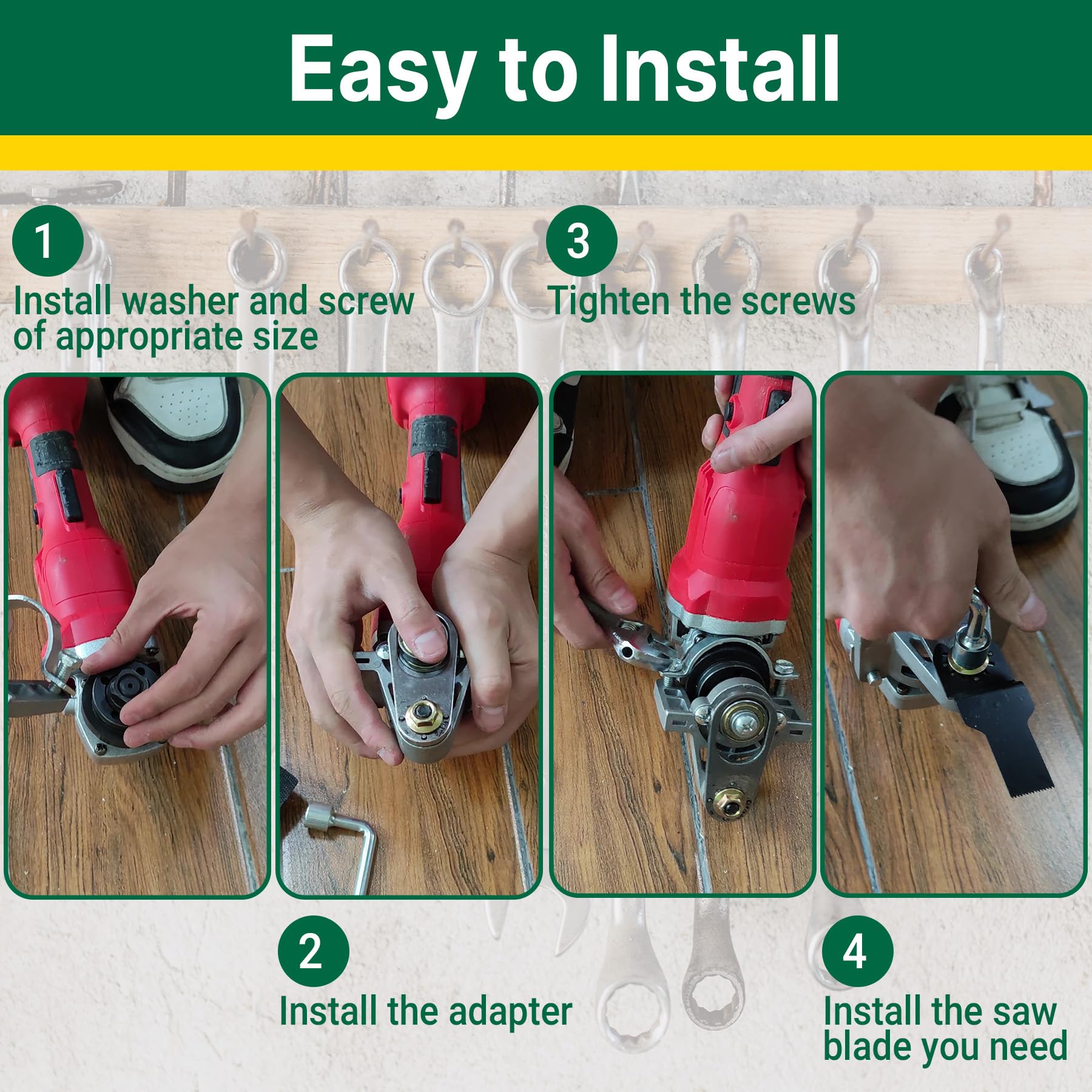 T TOVIA Angle Grinder Multi-Tool Adapter Kit - M10 M14 5/8